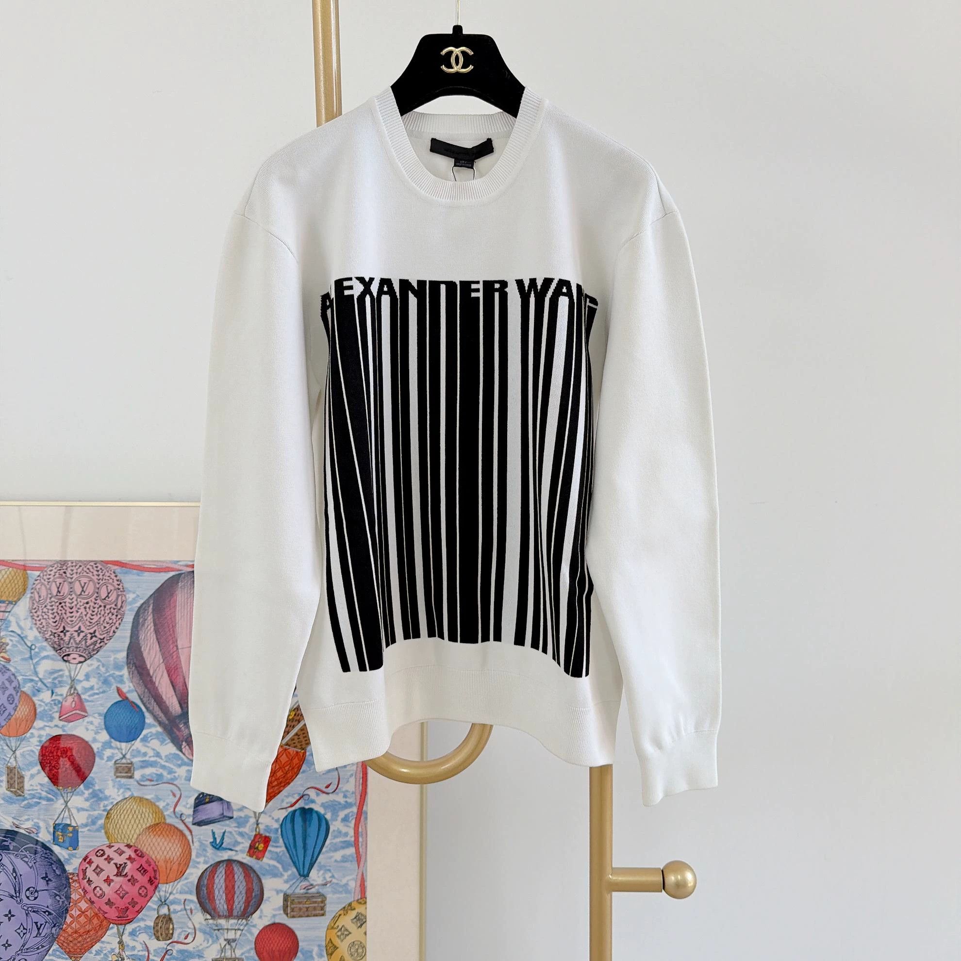 Alexander Wang Alexander Wang White V-Stripe Sweatshirt S 6305 Size US S / EU 44-46 / 1 - 2 Thumbnail