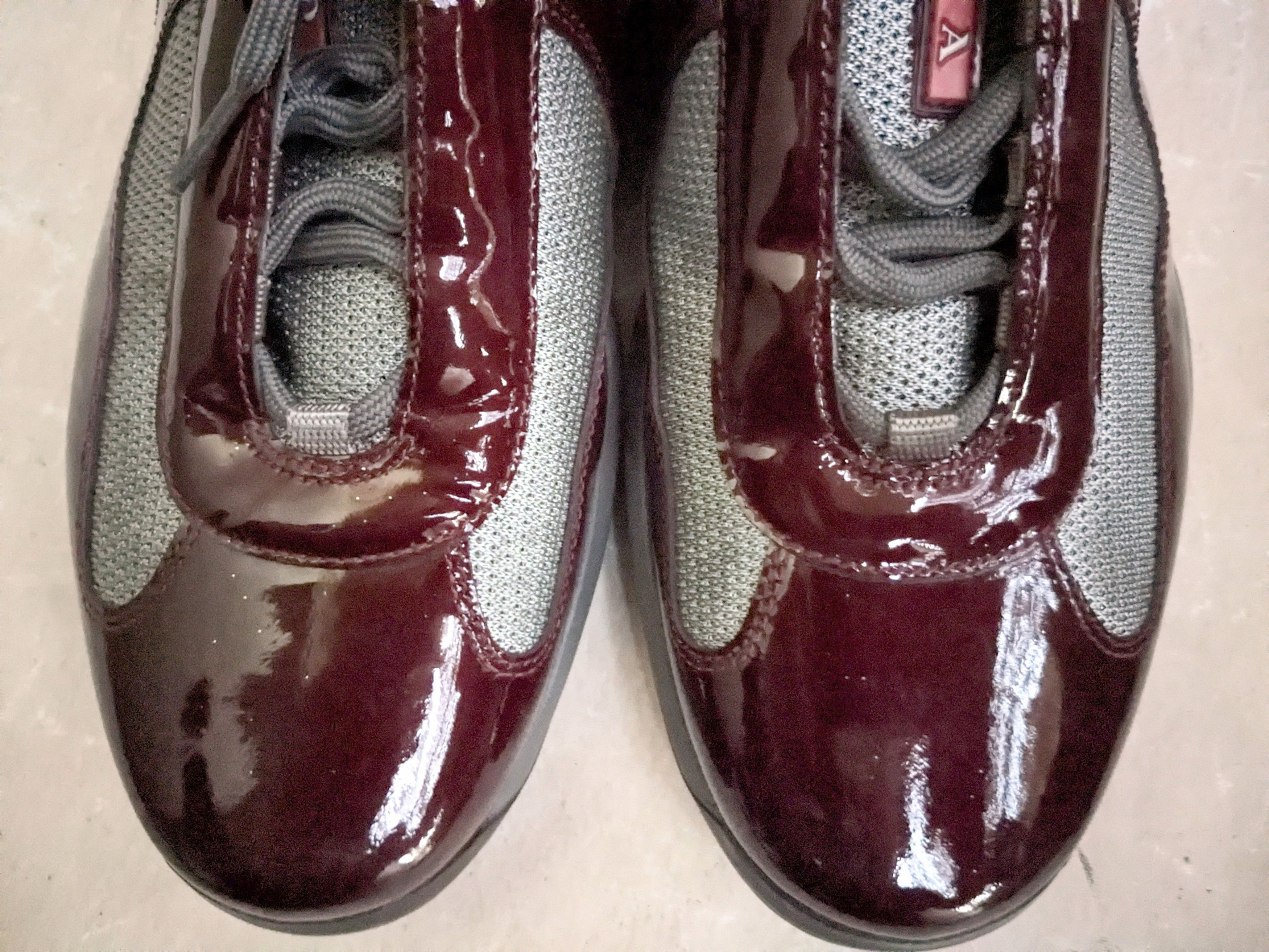 Prada Prada America's Cup Burgundy Patent Leather 11 Low Tops Size US 11 / EU 44 - 3 Thumbnail