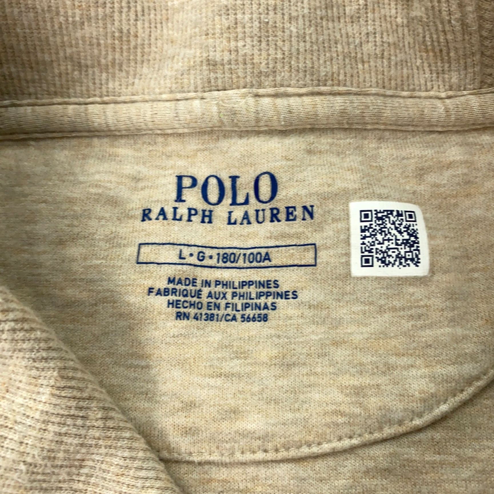 Polo Ralph Lauren VINTAGE Polo Ralph Lauren Shawl Collar Sweater Pullover Mens Large Beige Pony Soft Size US L / EU 52-54 / 3 - 6 Thumbnail