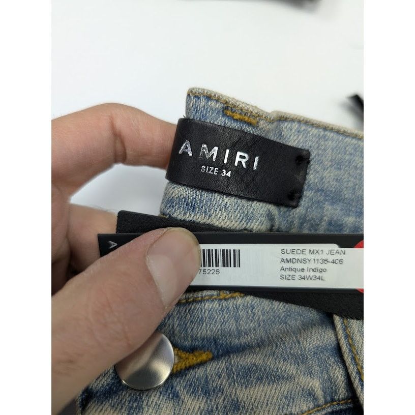 Amiri o1rshd1 Suede MX1 Jean Denim Jeans in Antique Indigo 34 Size US 34 / EU 50 - 20 Thumbnail
