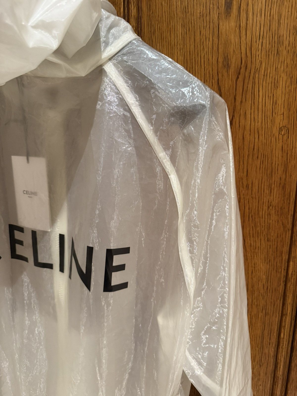 Celine SS22 Rare Celine logo hoodie rain jacket 48 BNWT Size US M / EU 48-50 / 2 - 17 Thumbnail
