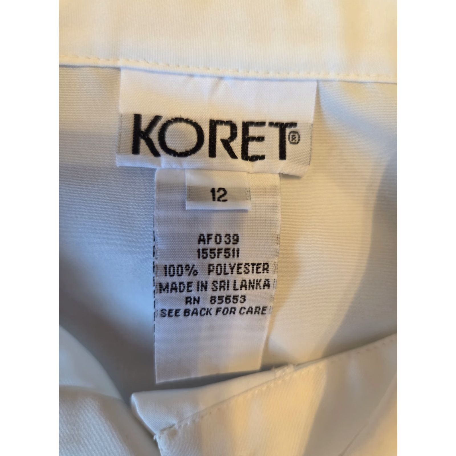 Vintage VINTAGE Koret White Embroidered Trim Button Up Top Blouse Shirt Womens Size 12 1980s 90s 80s Polyester Size XL / US 12-14 / IT 48-50 - 8 Thumbnail