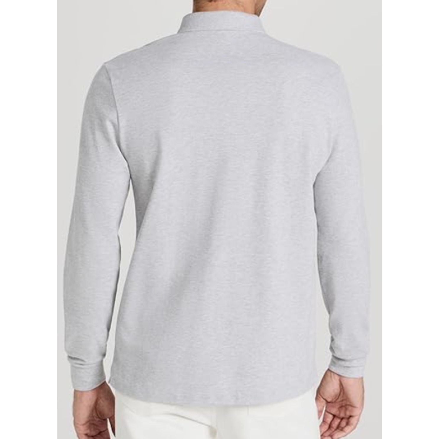 Lacoste Lacoste Men's Long Sleeve Paris Polo Shirt Silver Grey XXL Size US XXL / EU 58 / 5 - 3 Thumbnail