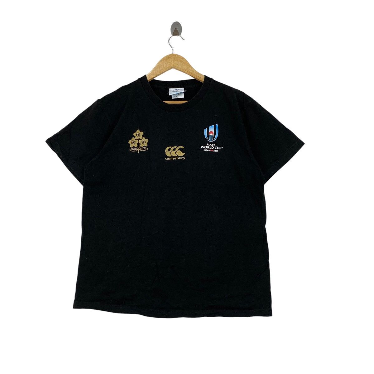 Vintage CANTERBURY 2019 RUGBY WORLD CUP Japan Team Tee Shirt Top Size US M / EU 48-50 / 2 - 1 Thumbnail