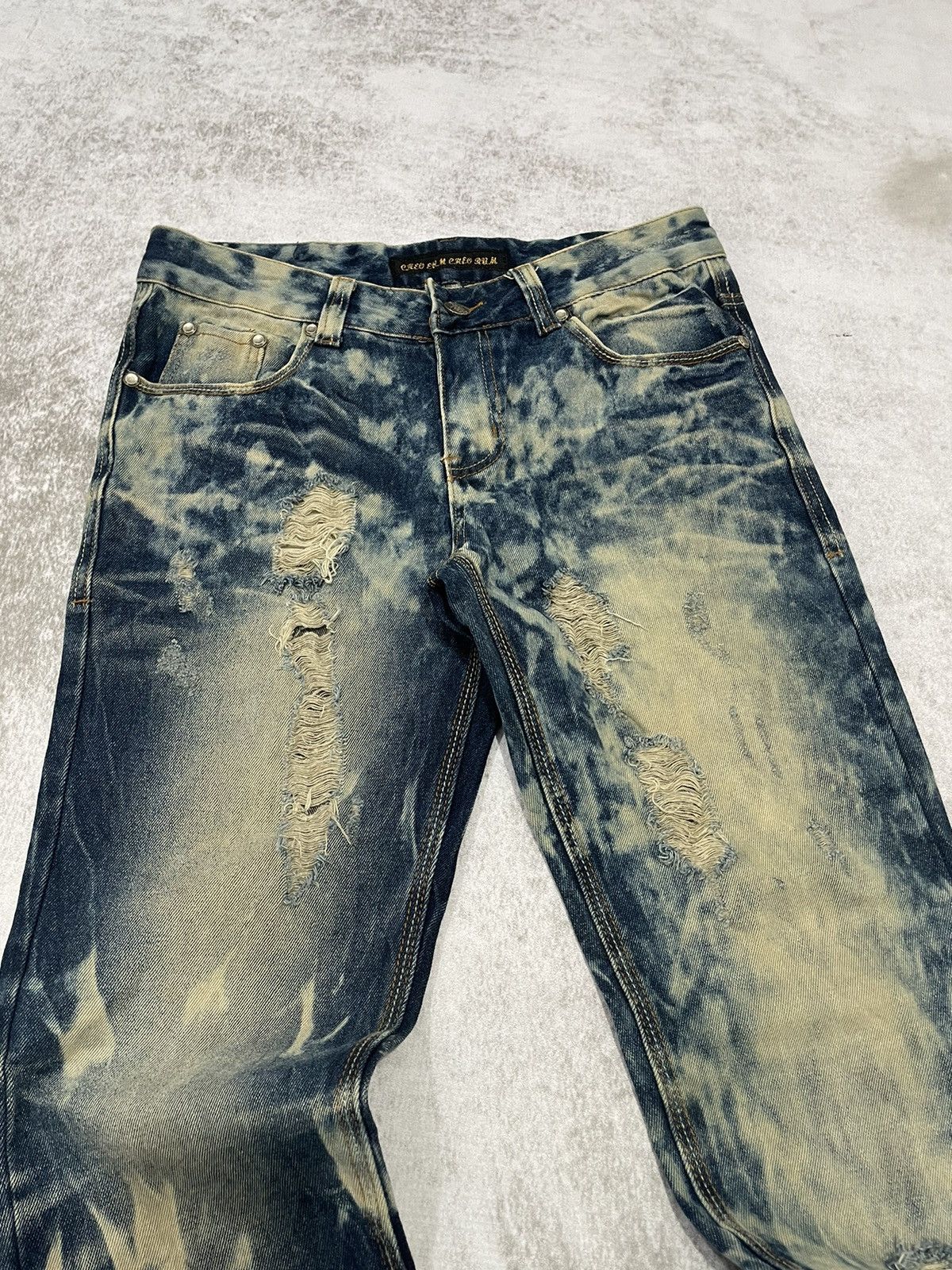 Hysteric Glamour × If Six Was Nine × Le Grande Bleu (L.G.B.) 2000s distress sea wash japan denim pants y2k style Size US 33 - 3 Thumbnail