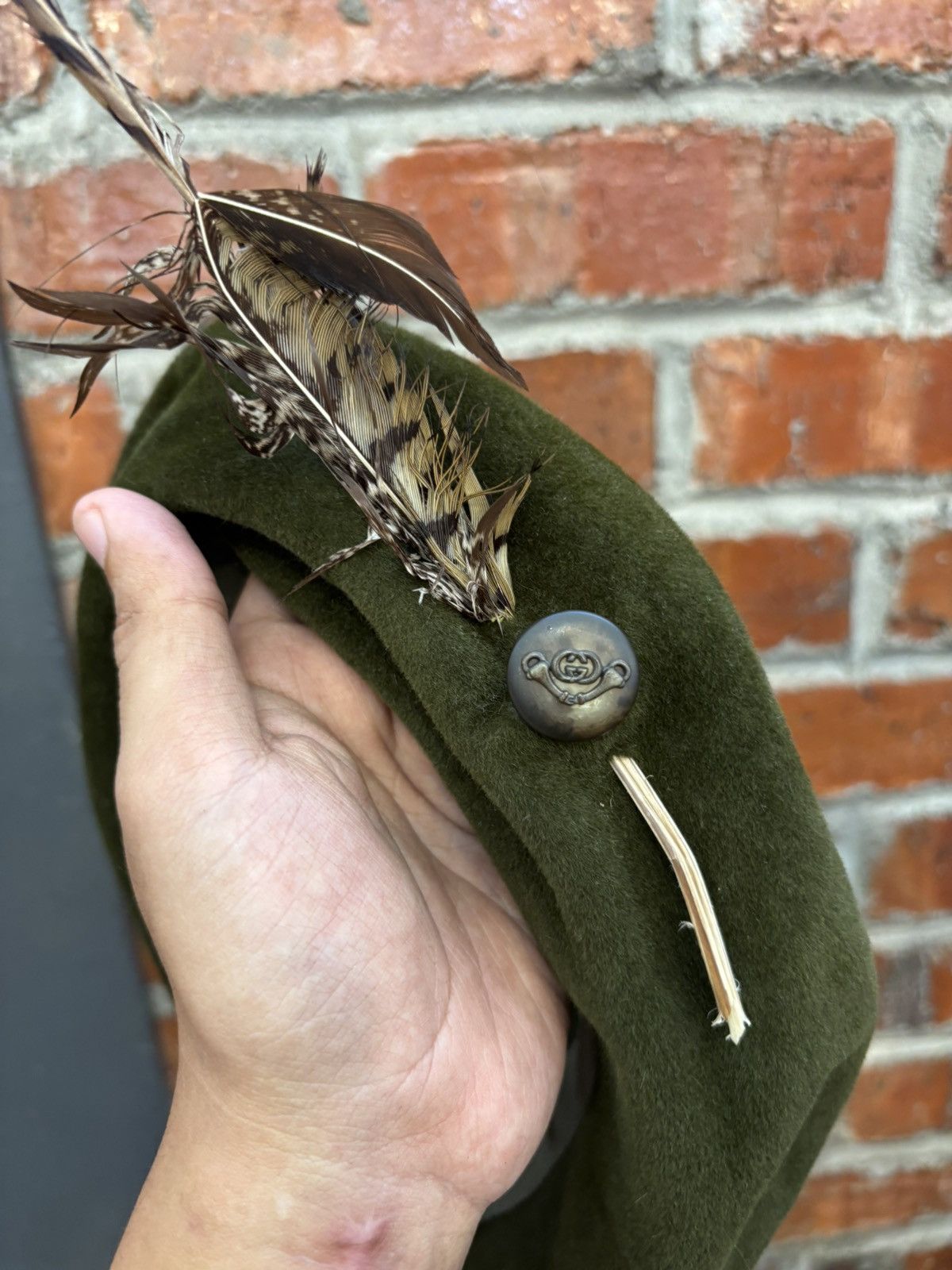 Gucci Vintage Gucci Beret Feather Hat Size ONE SIZE - 4 Thumbnail