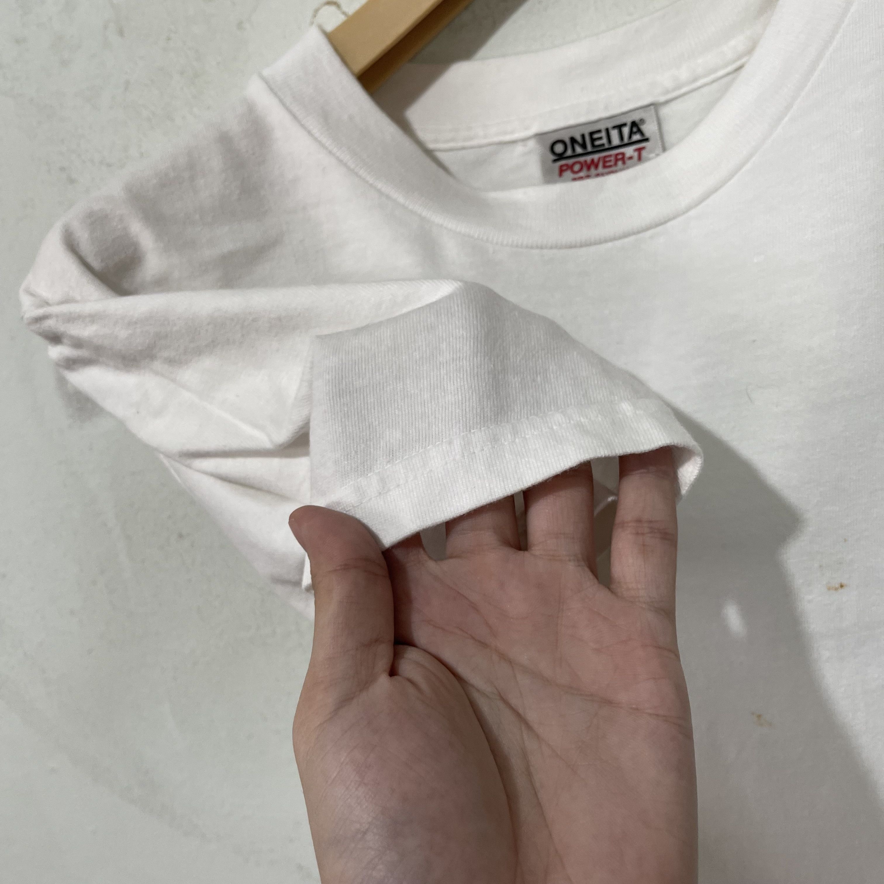 Vintage Vintage 90s Onieta Blank White T-Shirt Size US M / EU 48-50 / 2 - 3 Thumbnail