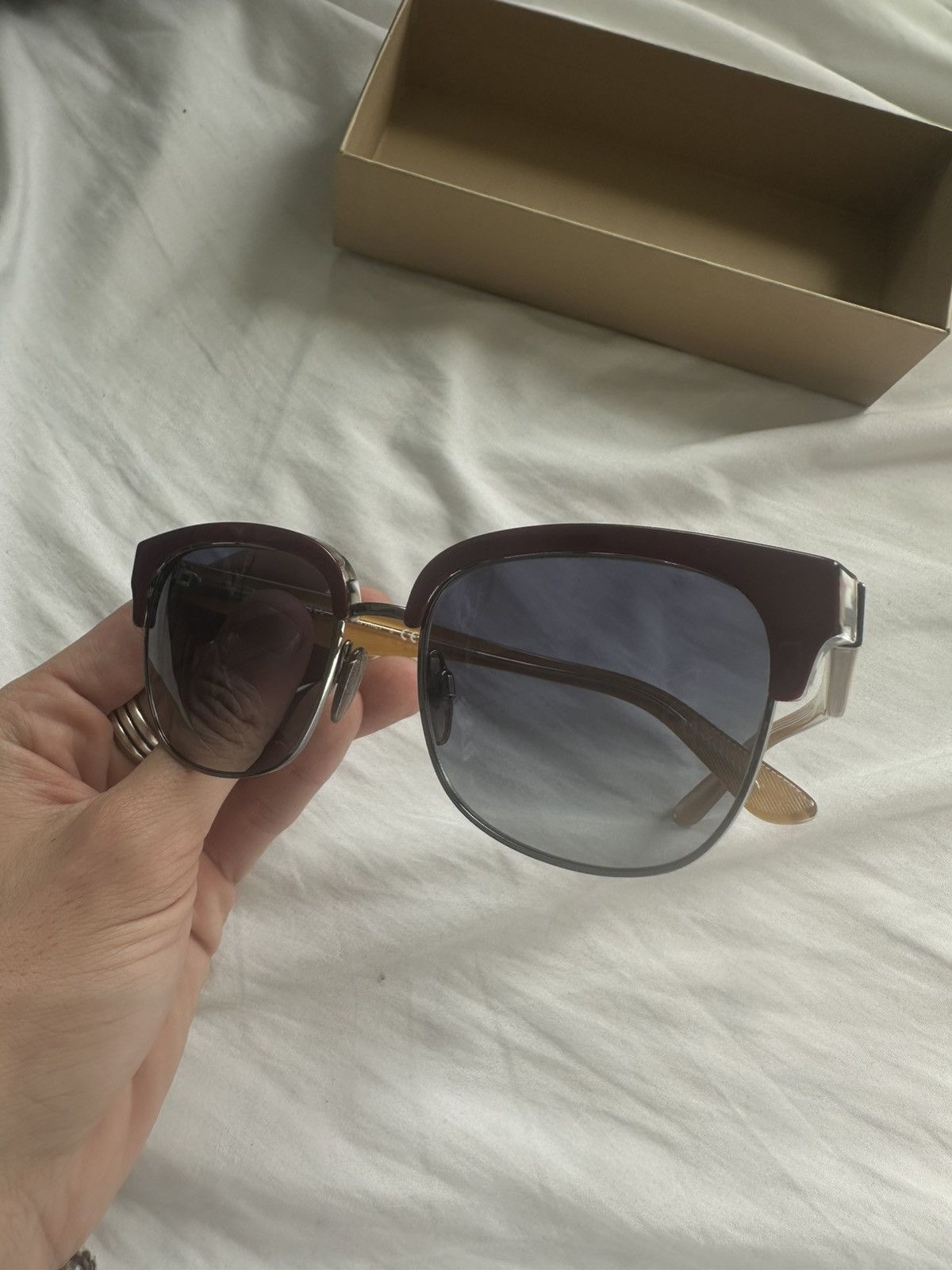 Burberry Burberry Blue Shaded Sunglasses Size ONE SIZE - 1 Thumbnail