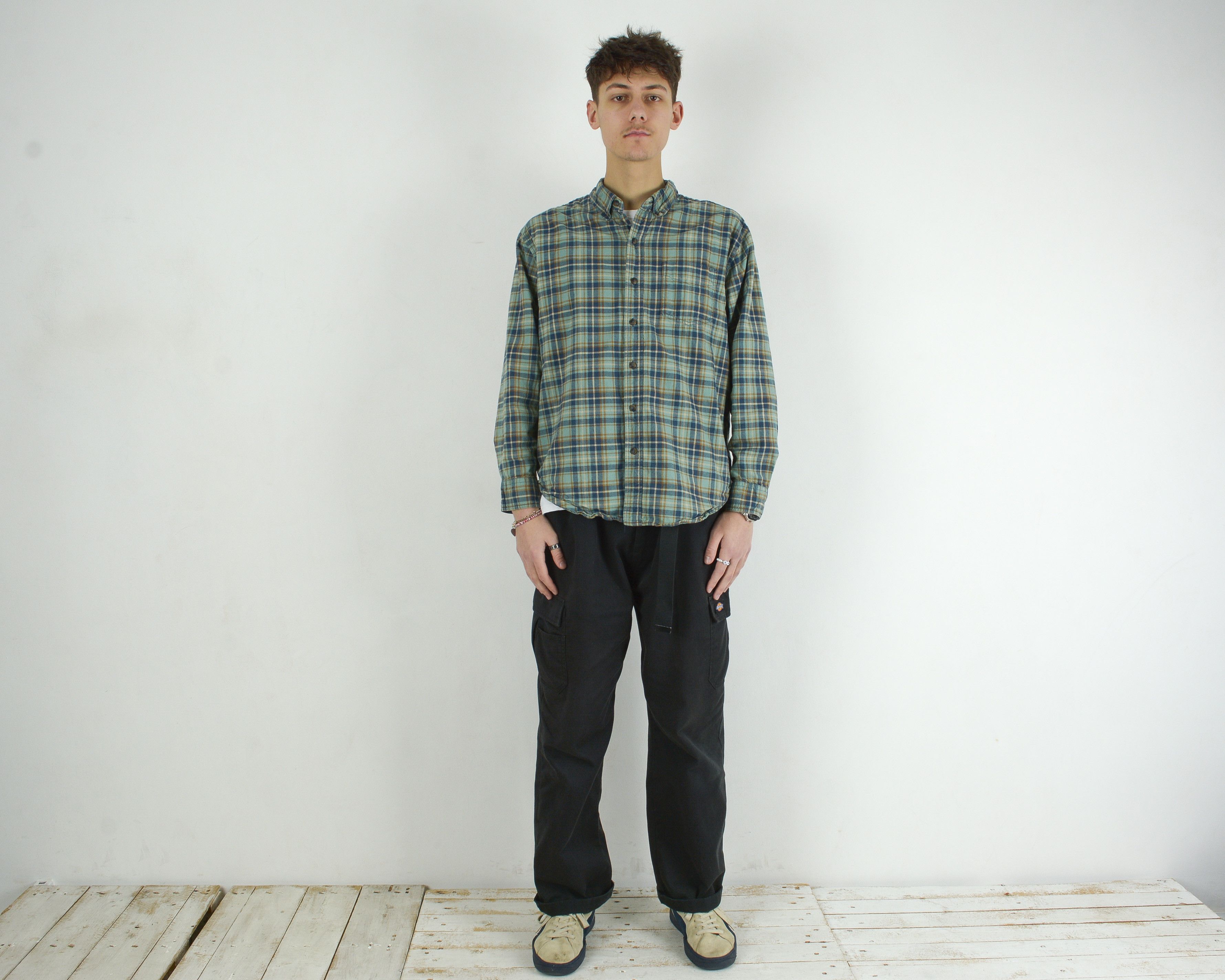 SCHMIDT × Vintage SCHMIDT Workwear L Men's Casual Shirt, Plaid Cotton Check Size US L / EU 52-54 / 3 - 2 Thumbnail