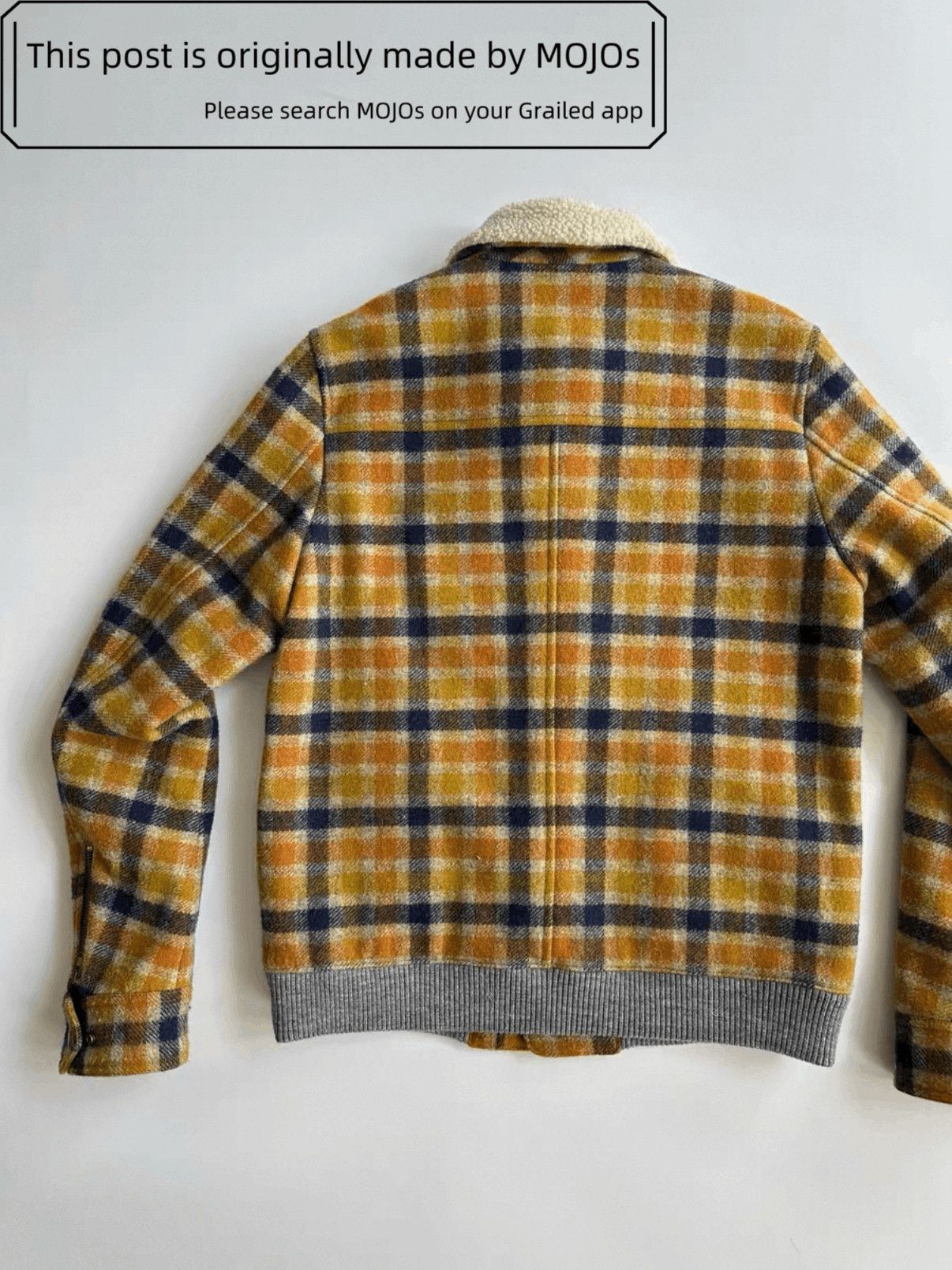 Sz 3 Undercover Padded Plaid Wool Jacket mojos9131