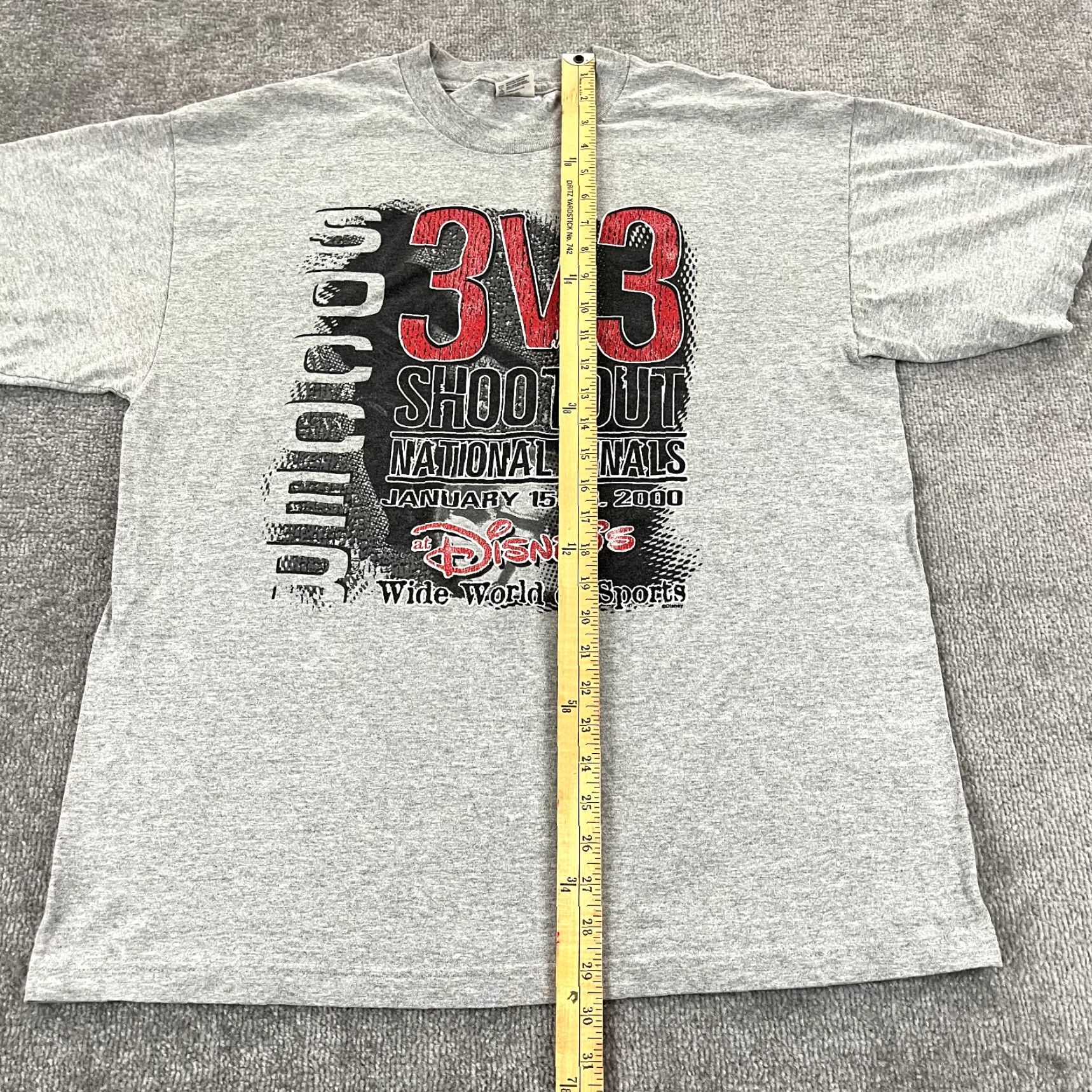 Disney VINTAGE Disney Shirt Mens XL Gray World of Sports Soccer Shootout Y2K Graphic Print Size US XL / EU 56 / 4 - 5 Thumbnail