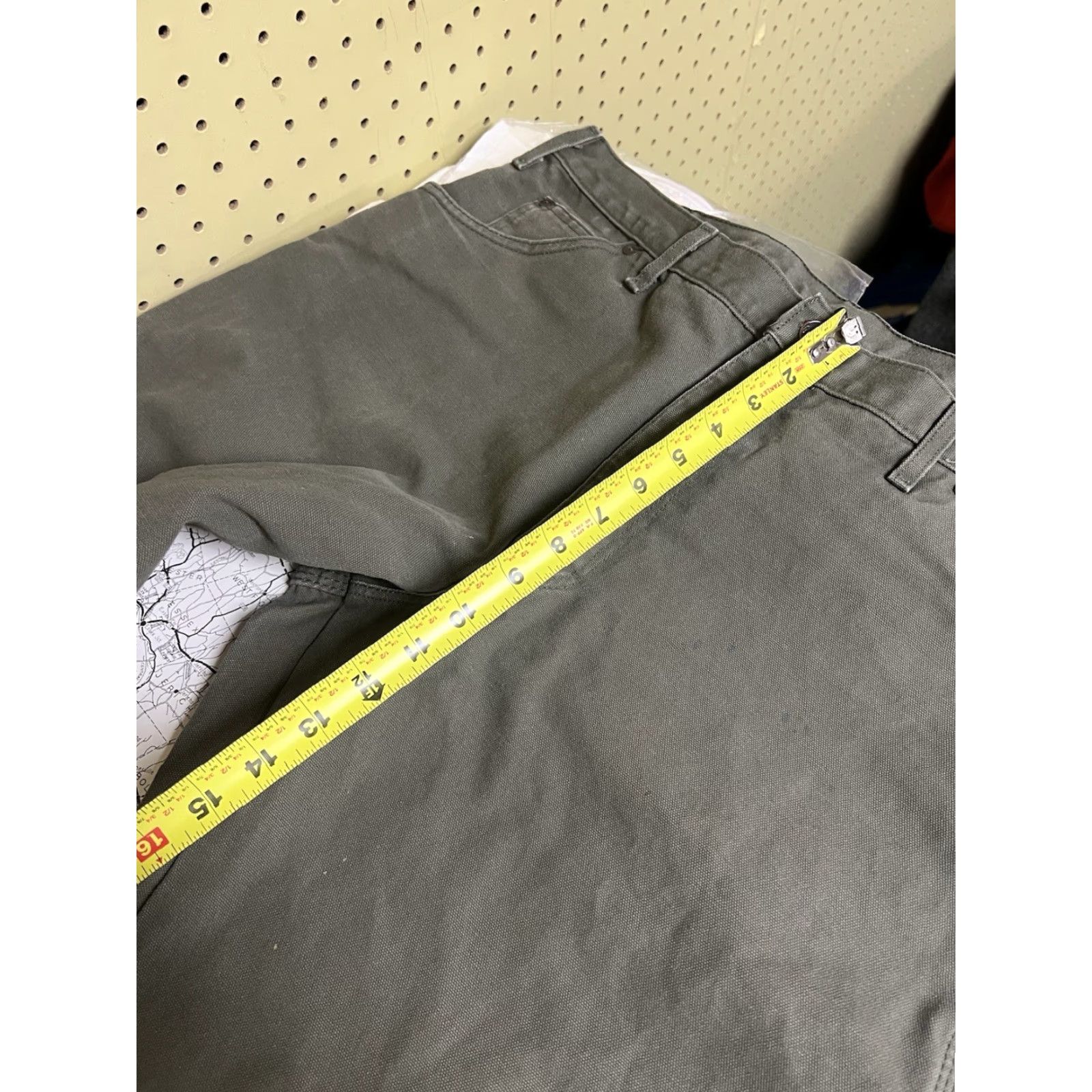 Dickies Dickies Mens Carpenter Jeans Green 36x30 Relaxed Fit Canvas Cotton 5-Pocket Straight Leg Washed Dark Vintage No N/A Size US 36 / EU 52 - 6 Thumbnail