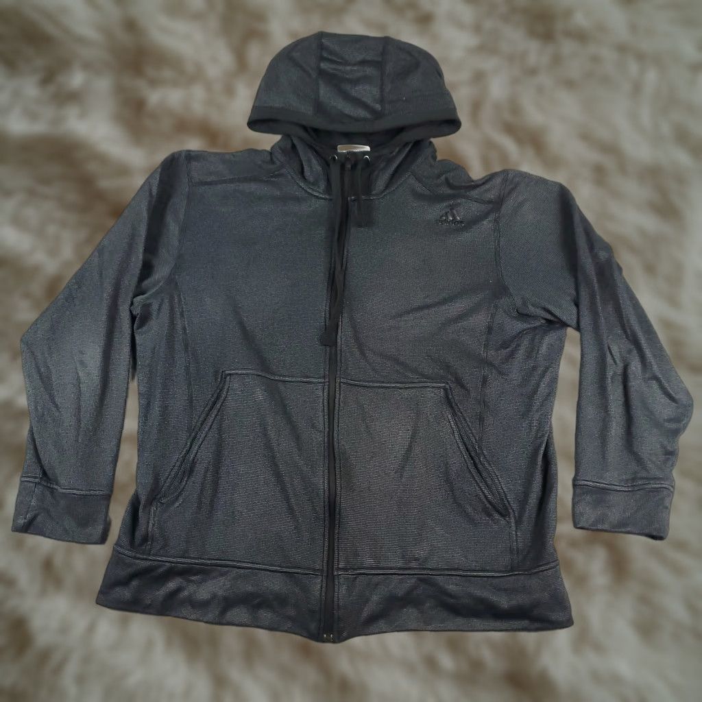 Adidas Adidas Hoodie Mens XL Gray Full Zip Up Sweatshirt Sweatshirt Hoodie Size US XL / EU 56 / 4 - 1 Thumbnail