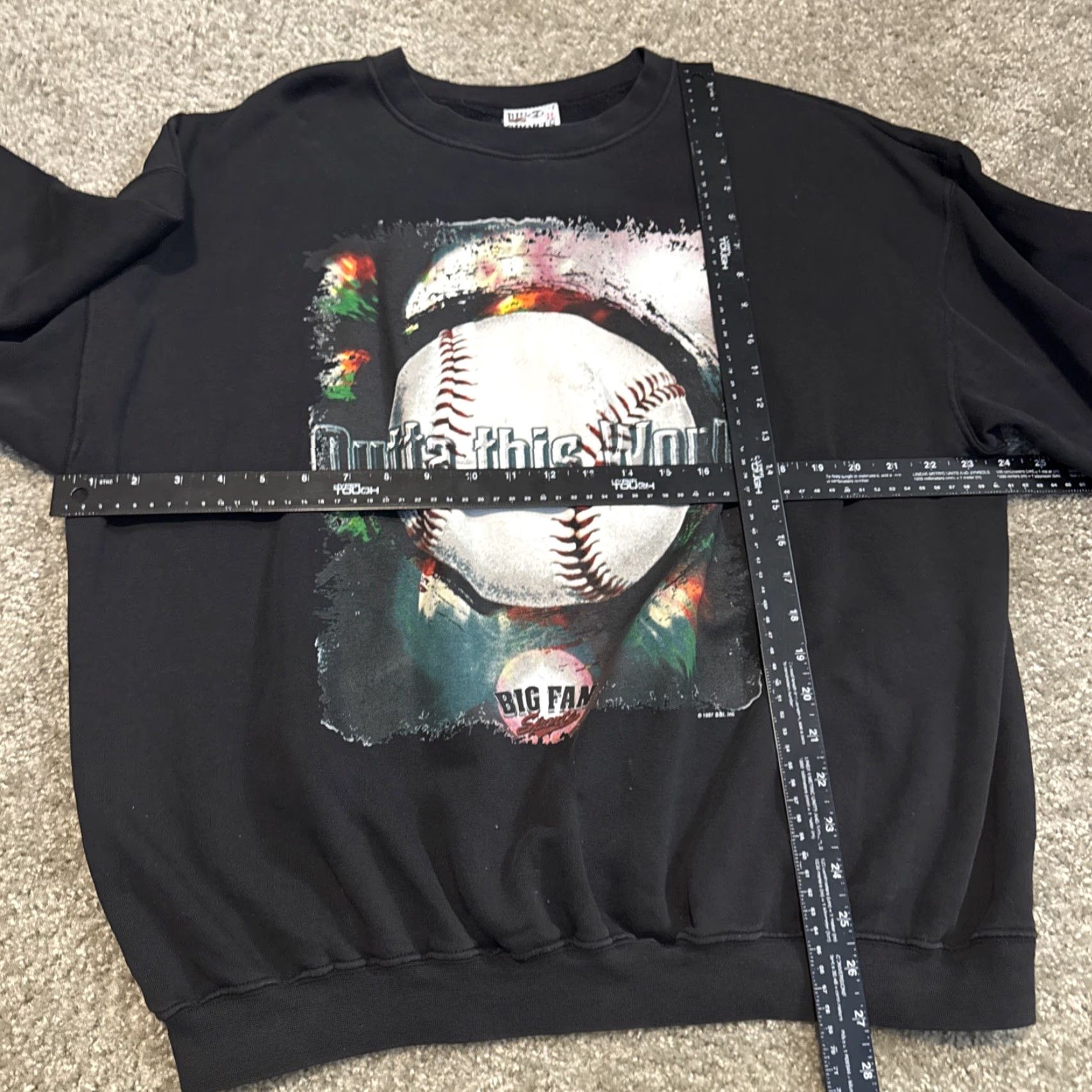 Vintage VINTAGE 1997 Baseball Outta This World Big Fan Sports Black Crewneck Sweatshirt XL Mens Pullover Sweatshirt Size US XL / EU 56 / 4 - 5 Thumbnail