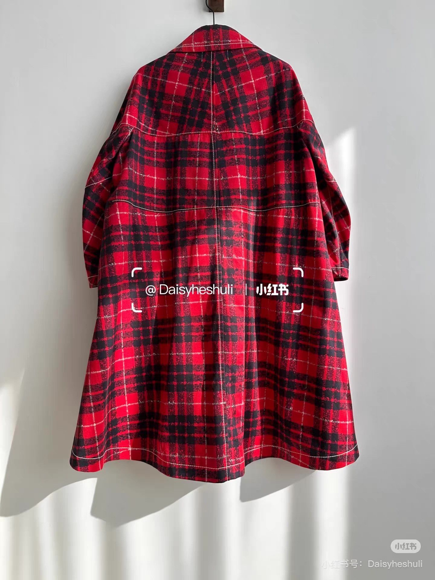 Comme des Garcons Comme des Garçons CDG Tricot Red Plaid Coat Ｑ24 Size S / US 4 / IT 40 - 4 Thumbnail