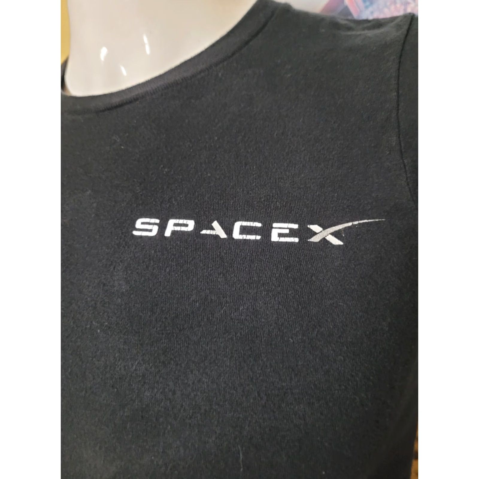 NASA Womens SpaceX T-Shirt Small Black Crew Neck Short Sleeve Space USA NASA Nice Outer SPace Travel Size S / US 4 / IT 40 - 2 Thumbnail