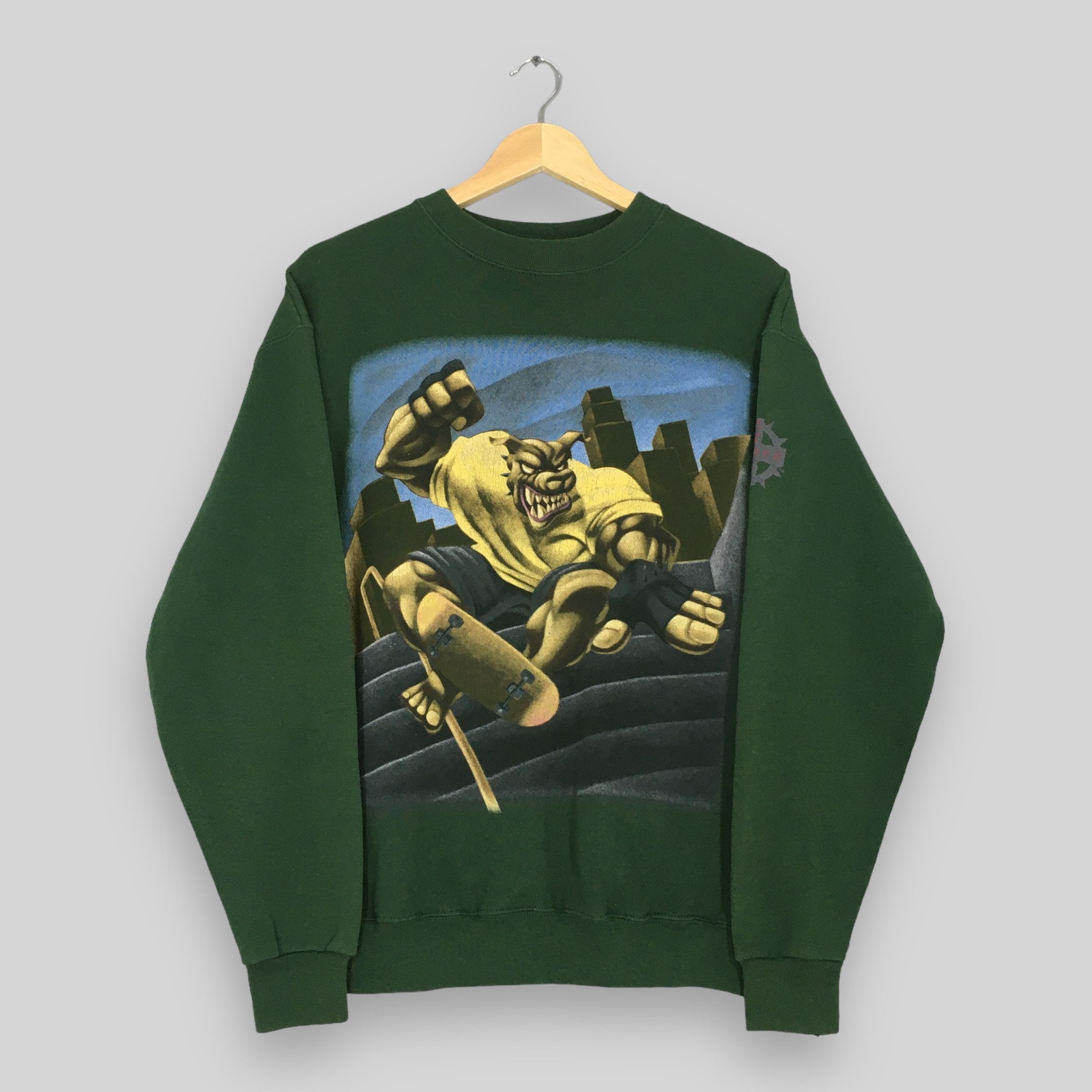 Vintage Vintage 90s Cross Breed Skateboard Sweatshirt Medium Size US M / EU 48-50 / 2 - 1 Thumbnail