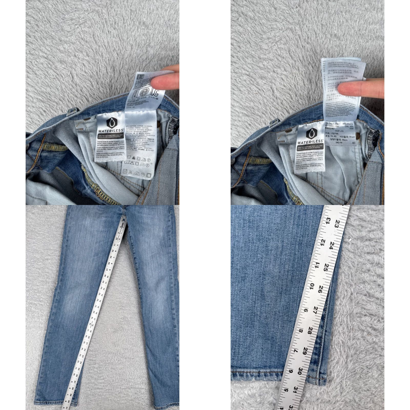 Levi's Levi's 511 Jeans Men's 29 Blue Denim Regular Fit 5-Pocket Cotton Blend Size US 29 - 8 Thumbnail