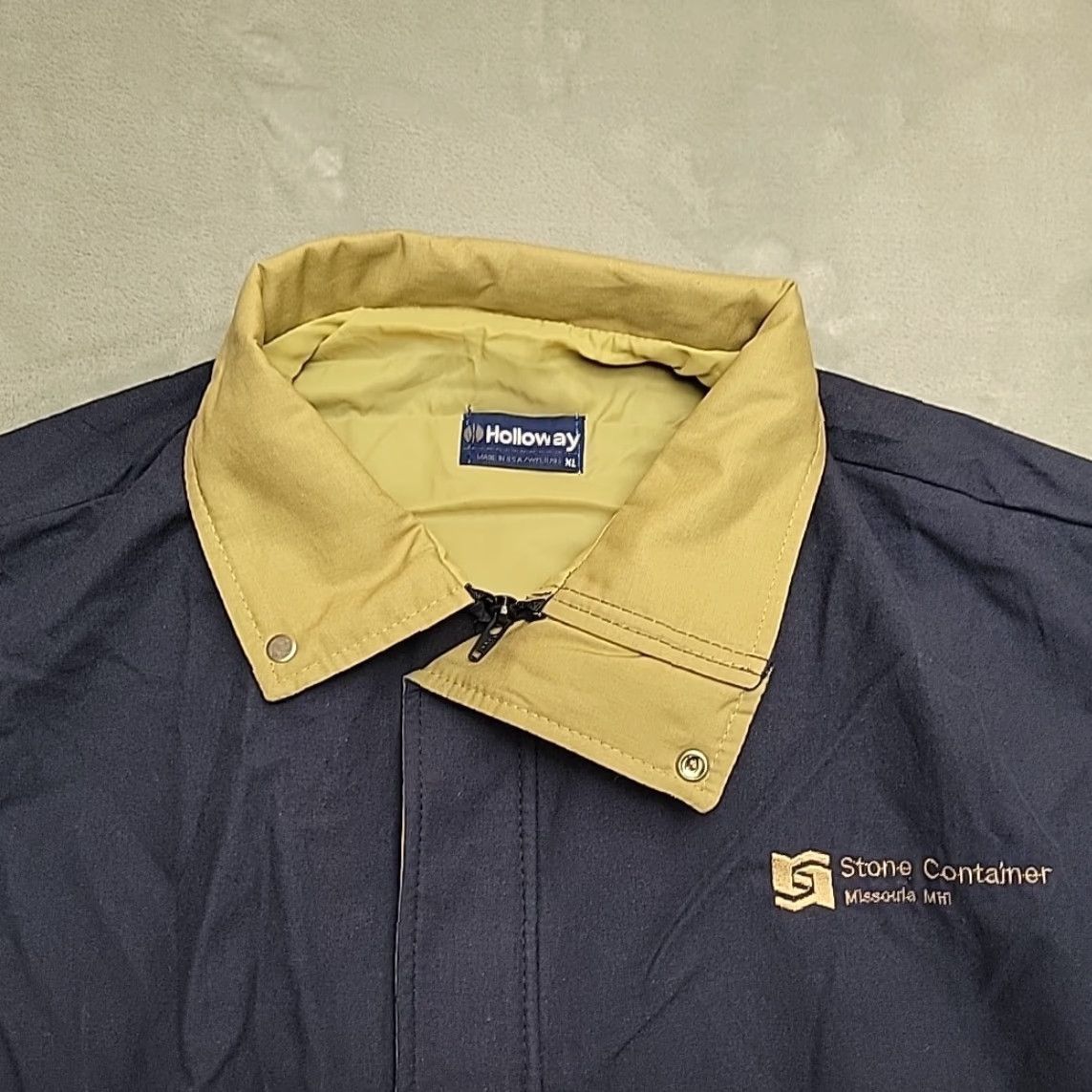 Holloway VINTAGE Holloway Jacket Men XL Blue Bomber Wind-Resistant Casual 80s 90s United States Mens Size US XL / EU 56 / 4 - 5 Thumbnail