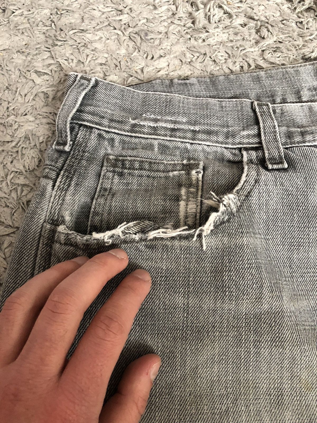 Carhartt × Carhartt Wip × Vintage Vintage Carhartt WIP Distressed Denim Staff Pant Size US 34 / EU 50 - 12 Thumbnail