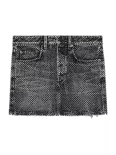 o1la1rc1a1024 Low Waist Mini Skirt in Noir/Iceberg