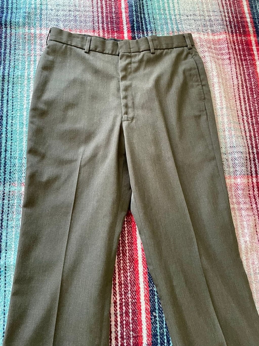 Vintage 90s US Marines Wool Dress Trousers 34x29 Size US 34 / EU 50 - 2 Thumbnail