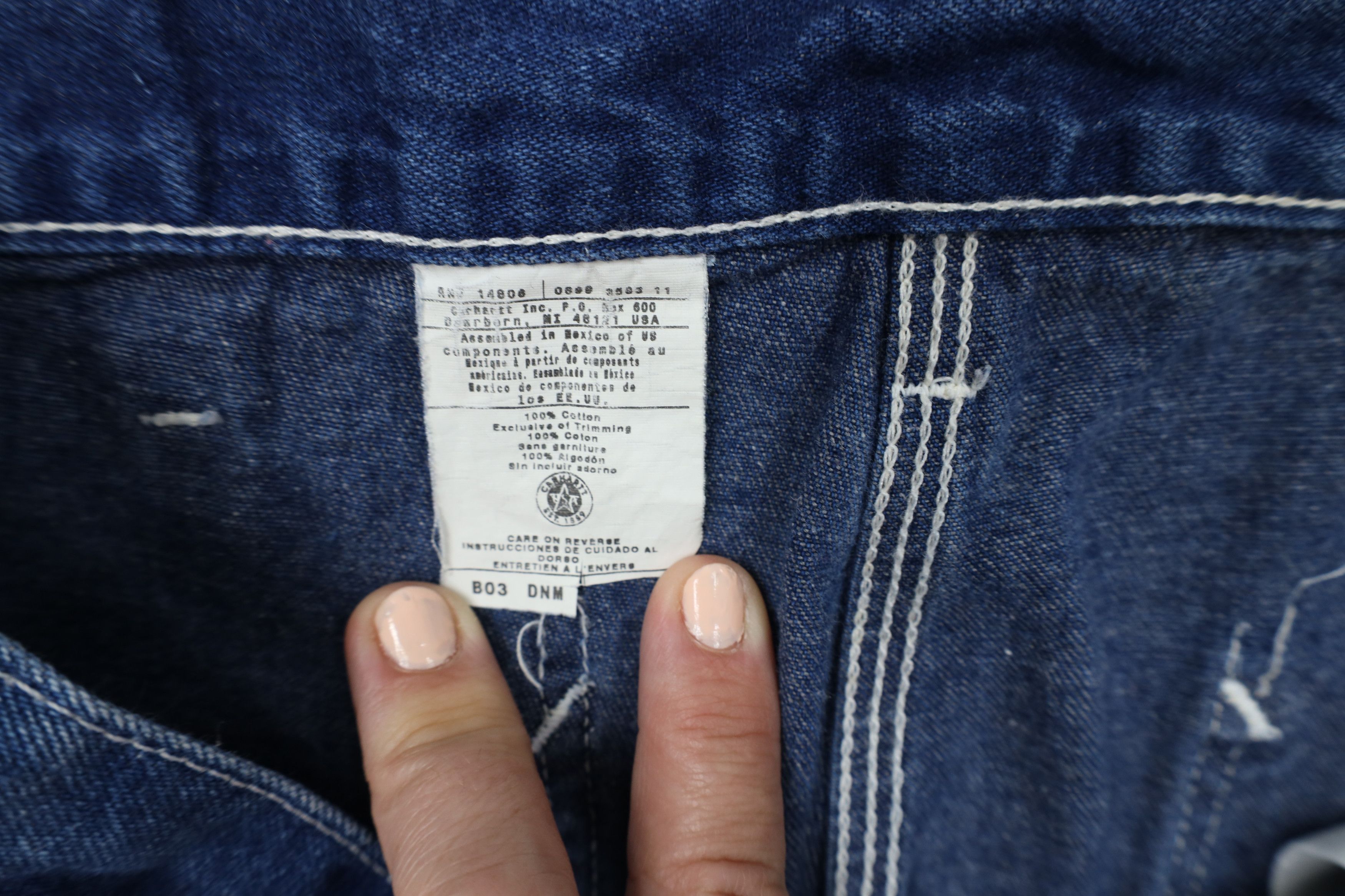 Carhartt Vintage 90s Carhartt Wide Leg Dungaree Denim Jeans Cotton Size US 36 / EU 52 - 9 Thumbnail