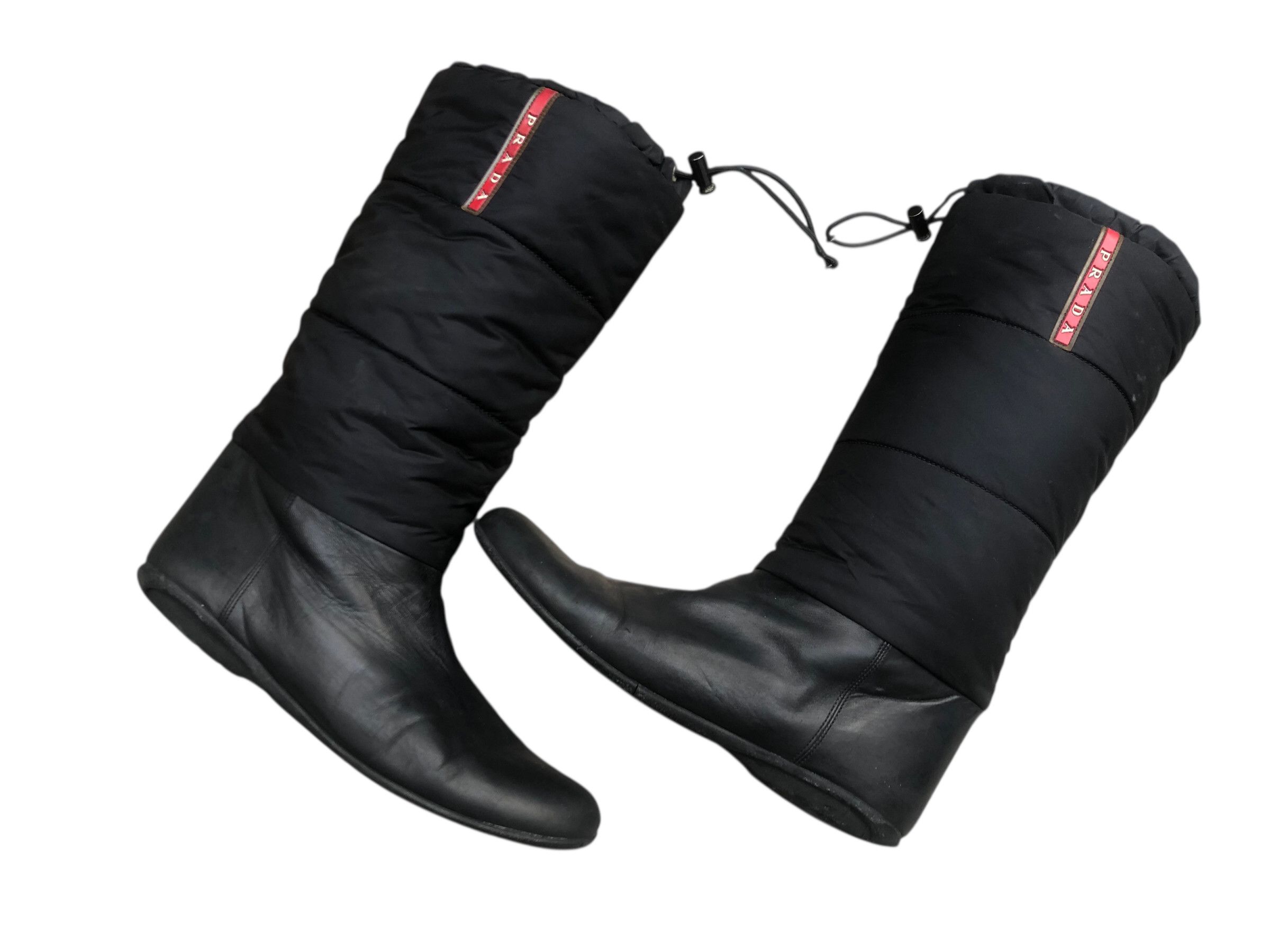 Prada 🔥Vintage PRADA Sport Knee-High Leather Snow Boots Archive Size US 8.5 / IT 38.5 - 2 Thumbnail