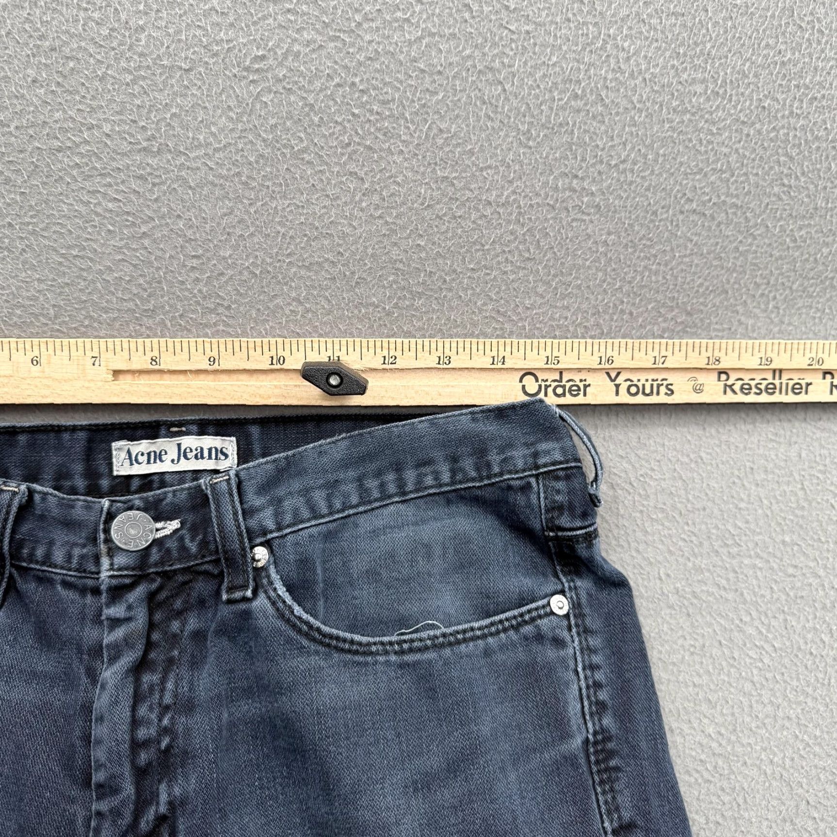Denime Acne Jeans Jeans Mens 30x34 Blue Straight Leg Distressed Ripped Mid Wash Denim Jeans Mens Straight Leg 30 Blue Distressed Knee Size US 30 / EU 46 - 5 Thumbnail