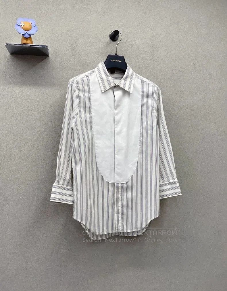 Louis Vuitton LV White Gray Stripe Long Sleeve Shirt. Size US XS / EU 42 / 0 - 4 Thumbnail