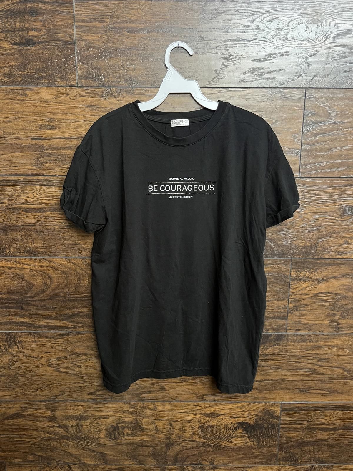 Brunello Cucinelli Junior Tee Be Courageous Woman's T-shirt