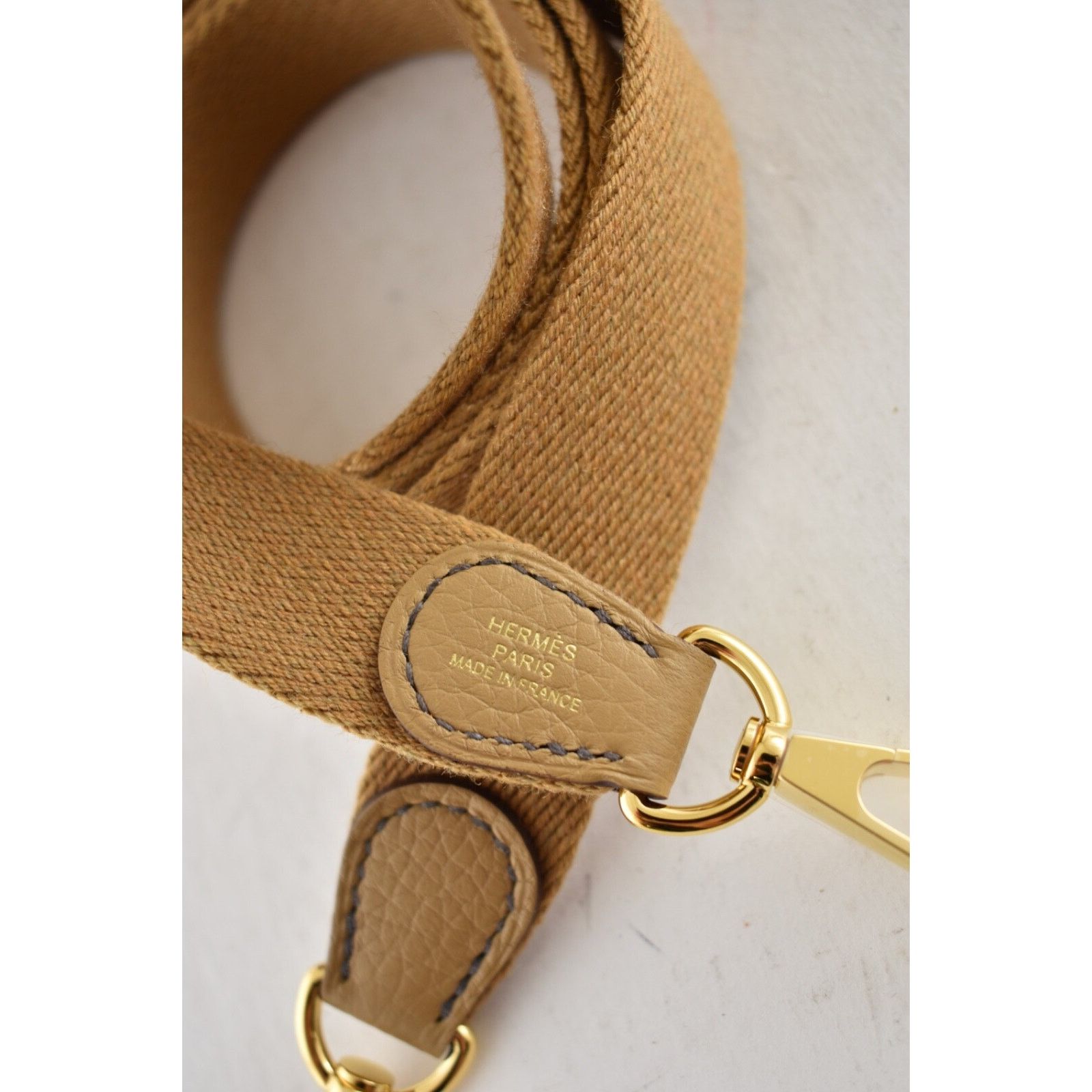Hermes Hermes Mini Evelyne Camel Gold Leather Crossbody Bag Size ONE SIZE - 9 Thumbnail