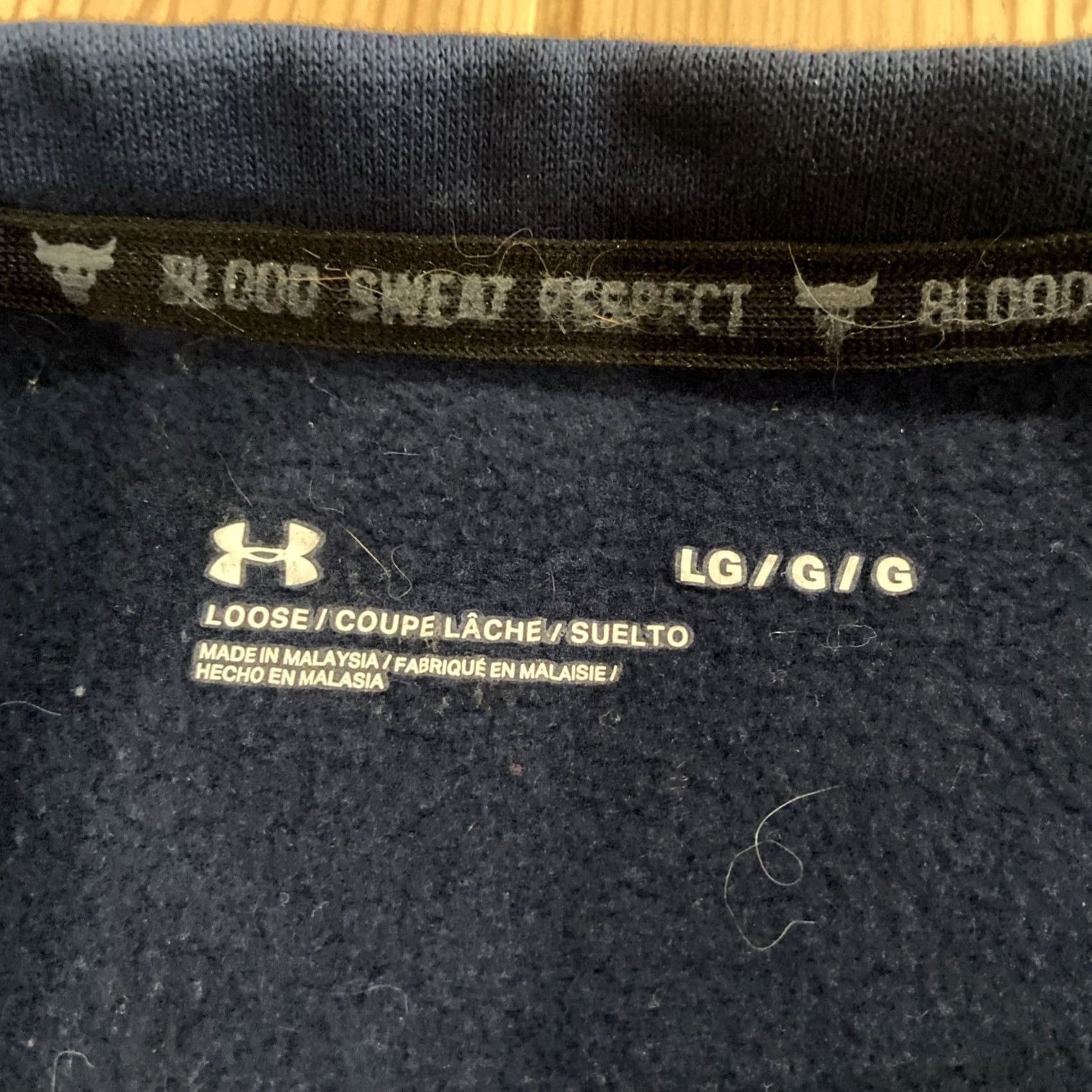 Under Armour Under Armour Sweater Women's L Long Sleeve Pullover Blue Crew Neck Logo Embroidered Casual Fall Winter Sports Shirt Size L / US 10 / IT 46 - 7 Thumbnail