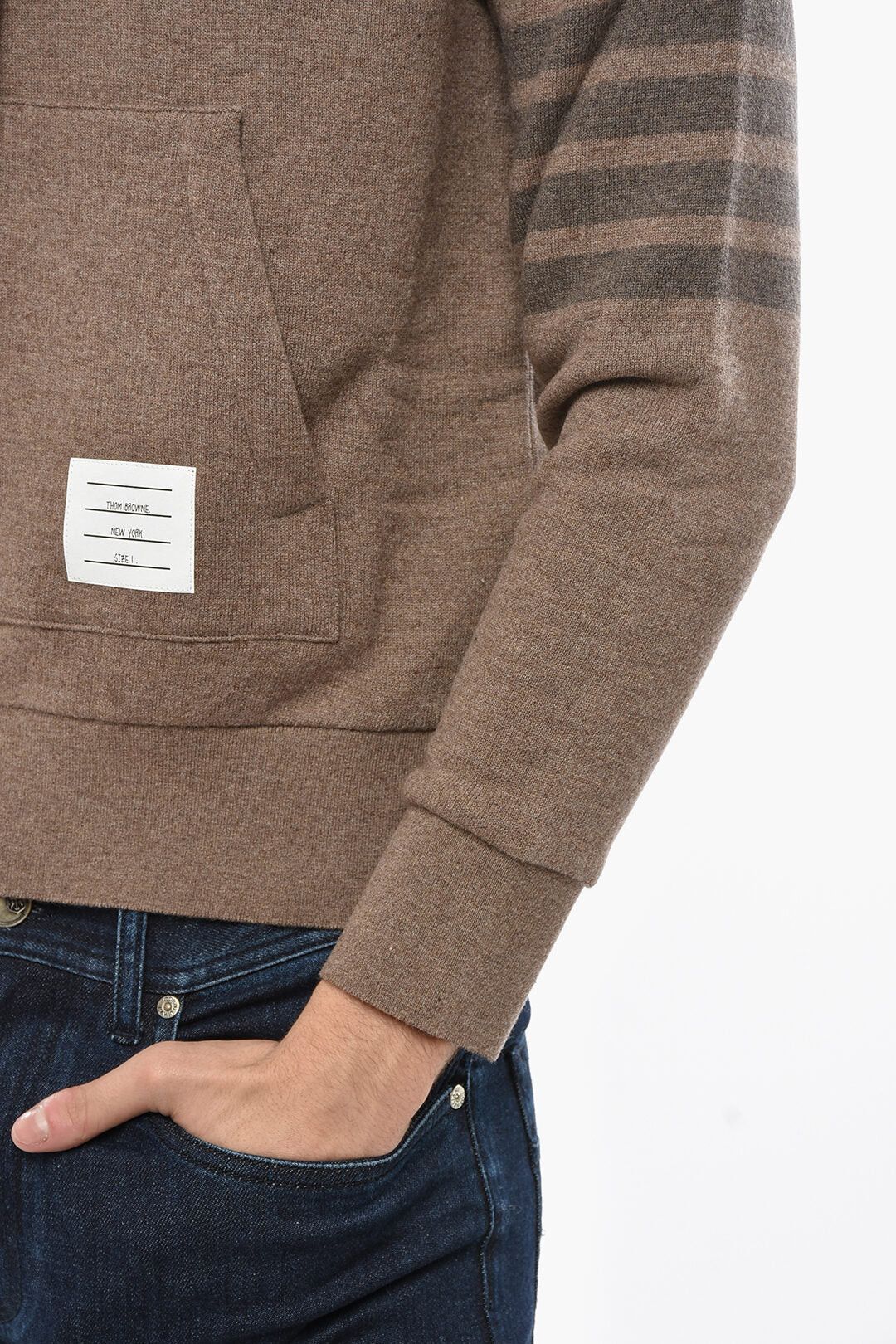 Thom Browne og1mm0426 Virgin Wool Sweater in Brown Size US S / EU 44-46 / 1 - 3 Thumbnail