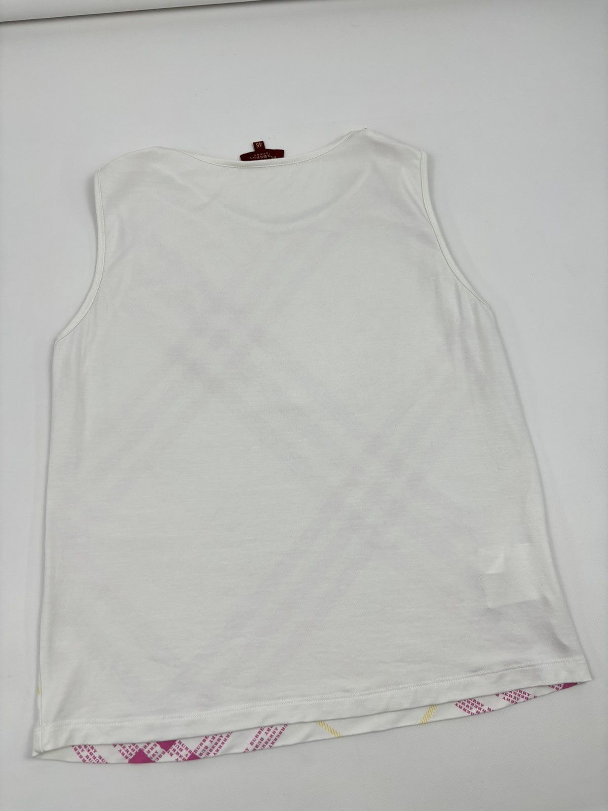 Burberry Y2K Prorsum London Monogram Print Nova Check Sleeveless Tank Top Blouse T-Shirt 48 Size M / US 6-8 / IT 42-44 - 7 Thumbnail