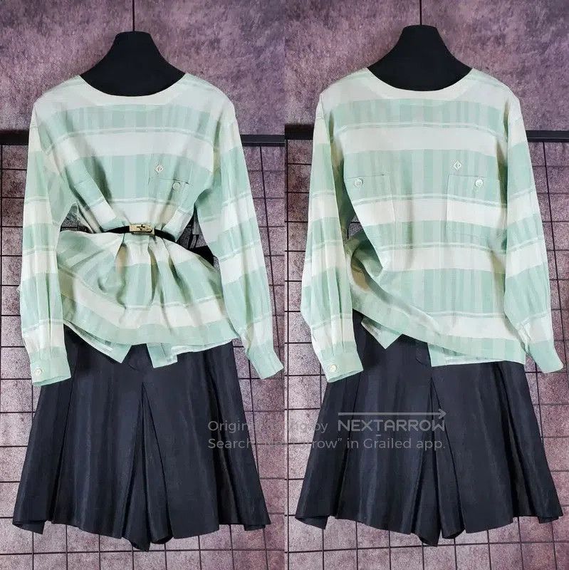 Dior Dior Summer Green Embroidered Logo Crop Shirt . Size M / US 6-8 / IT 42-44 - 1 Thumbnail