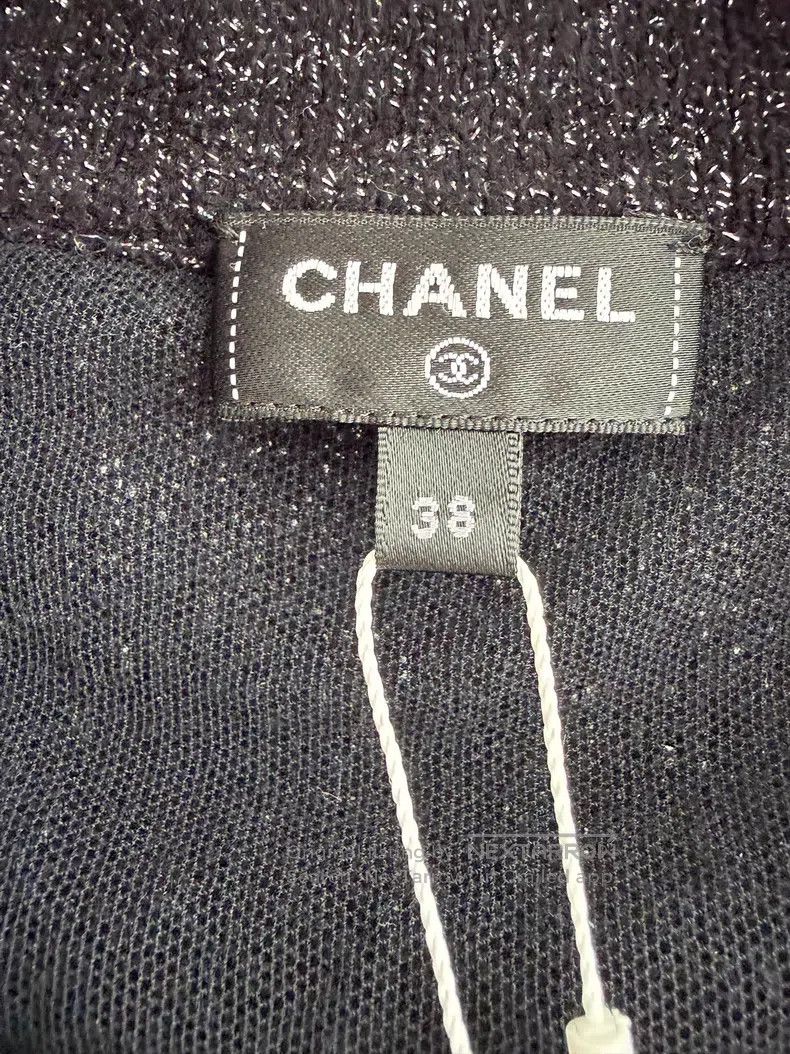 Chanel Chanel Embossed diamond check dark pattern logo cardigan c Size XS / US 0-2 / IT 36-38 - 4 Thumbnail