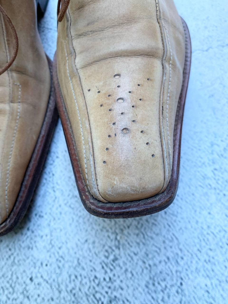If Six Was Nine Italian Vintage Guidi style Leather Faded Shoes Size US 8 / EU 41 - 6 Thumbnail