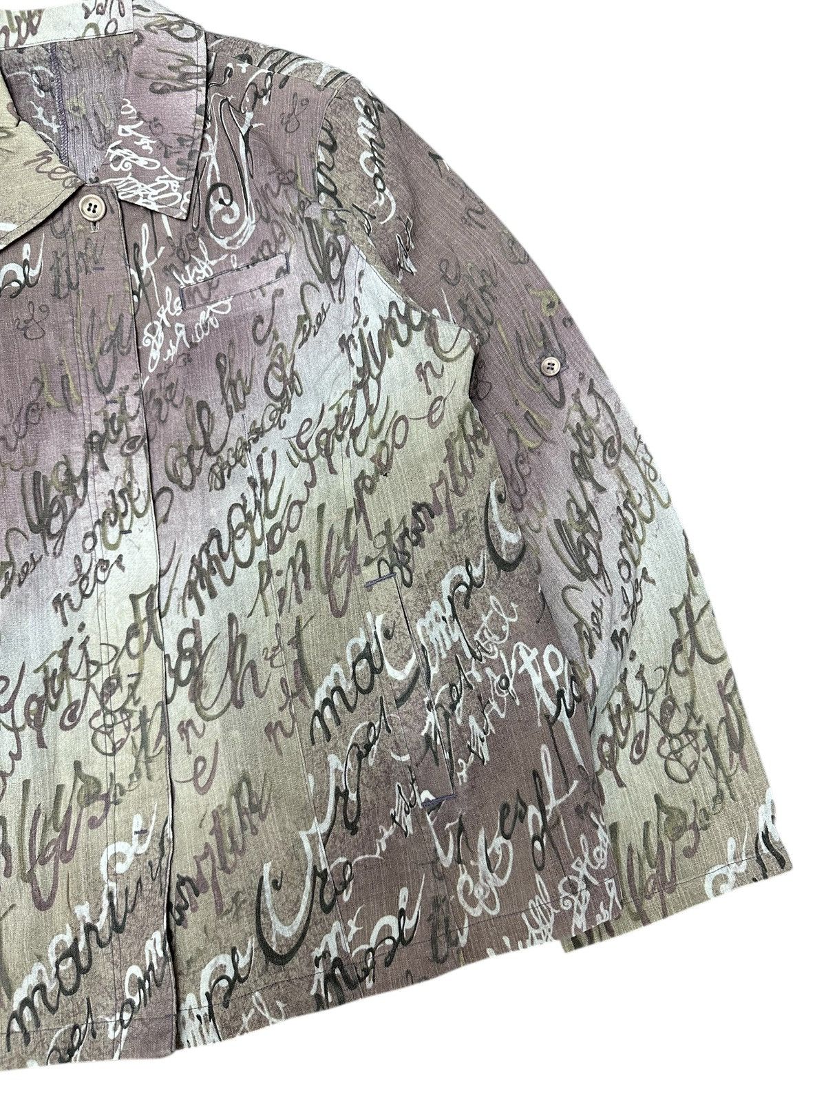 Issey Miyake 2000s DIANE ABSTRACT QUOTES AOP ISSEY MIYAKE STYLE SHIRT Size US L / EU 52-54 / 3 - 4 Thumbnail