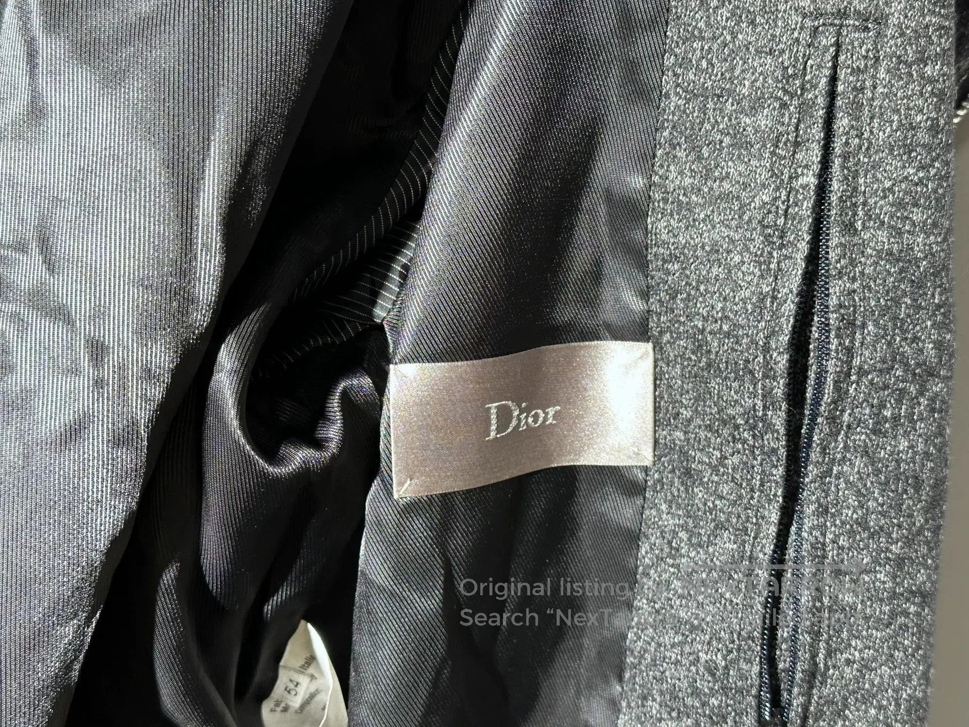 Dior Dior Men's Wool Coat in Dark Gray. Size US L / EU 52-54 / 3 - 7 Thumbnail