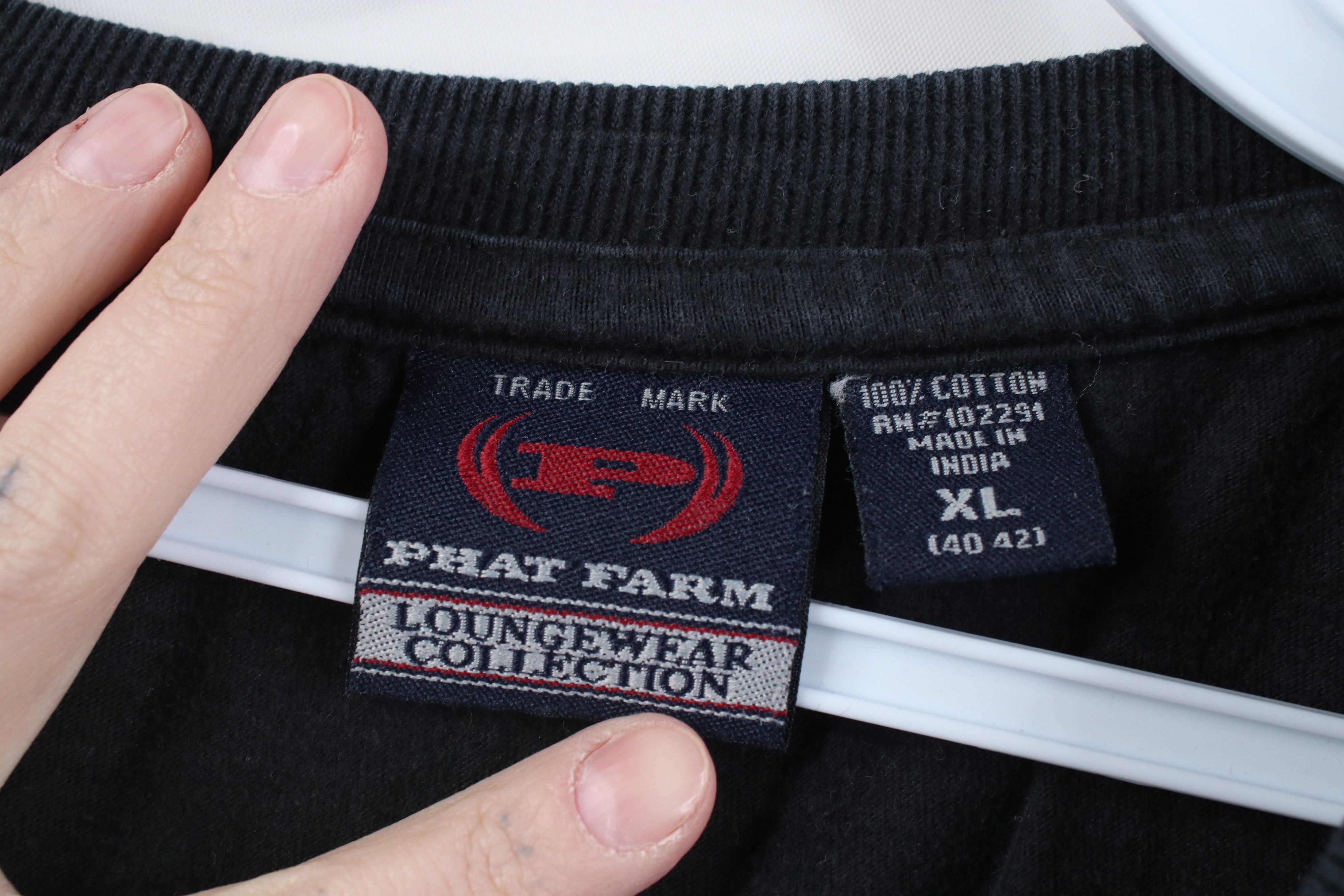 Phat Farm Vintage 90s Y2K Phat Farm Baggy Fit T-Shirt Black Cotton Size US XL / EU 56 / 4 - 7 Thumbnail