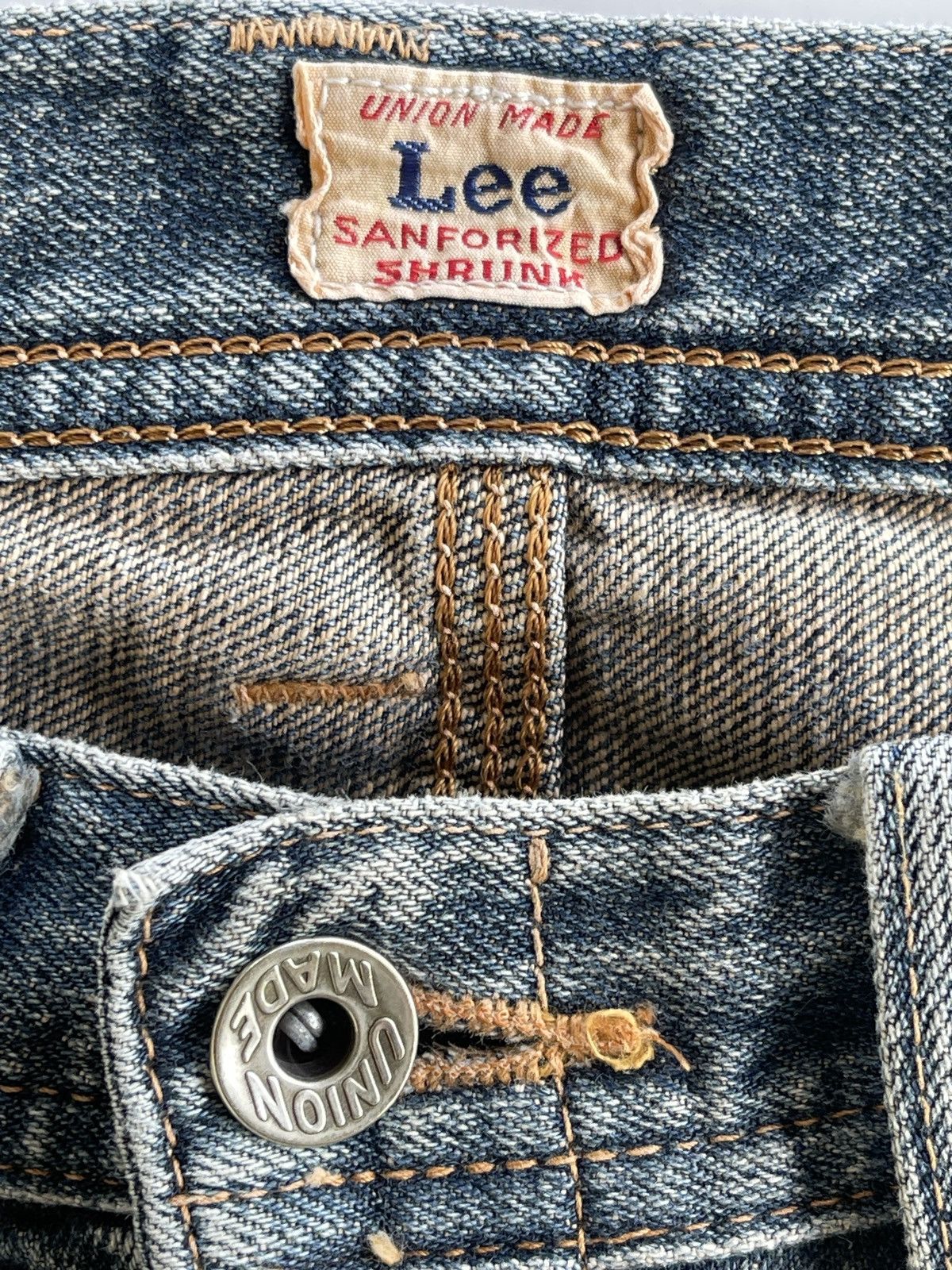 Vintage Lee Union Made Sanforized Shrunk Denim Size US 35 - 12 Thumbnail