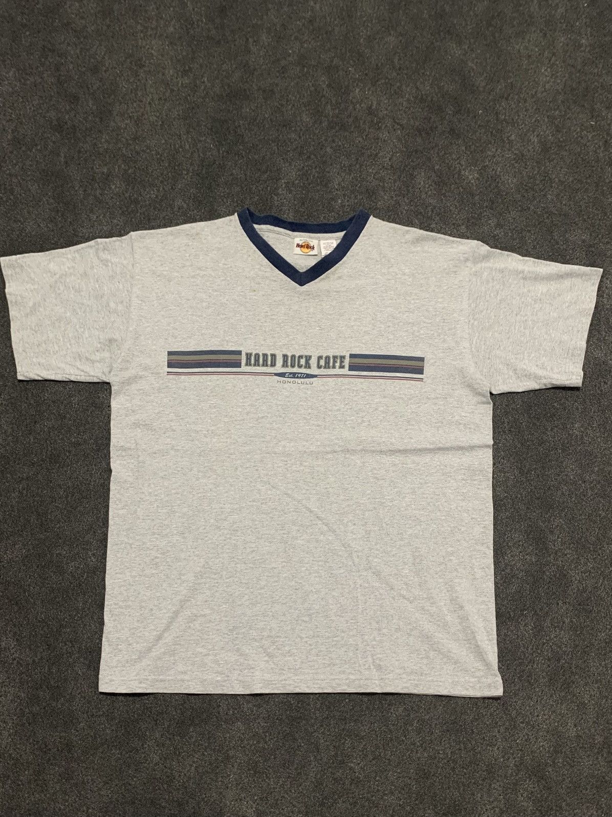 Hard Rock Cafe Vintage Hard Rock Cafe Honolulu V-Neck Ringer T-Shirt Size US M / EU 48-50 / 2 - 2 Thumbnail