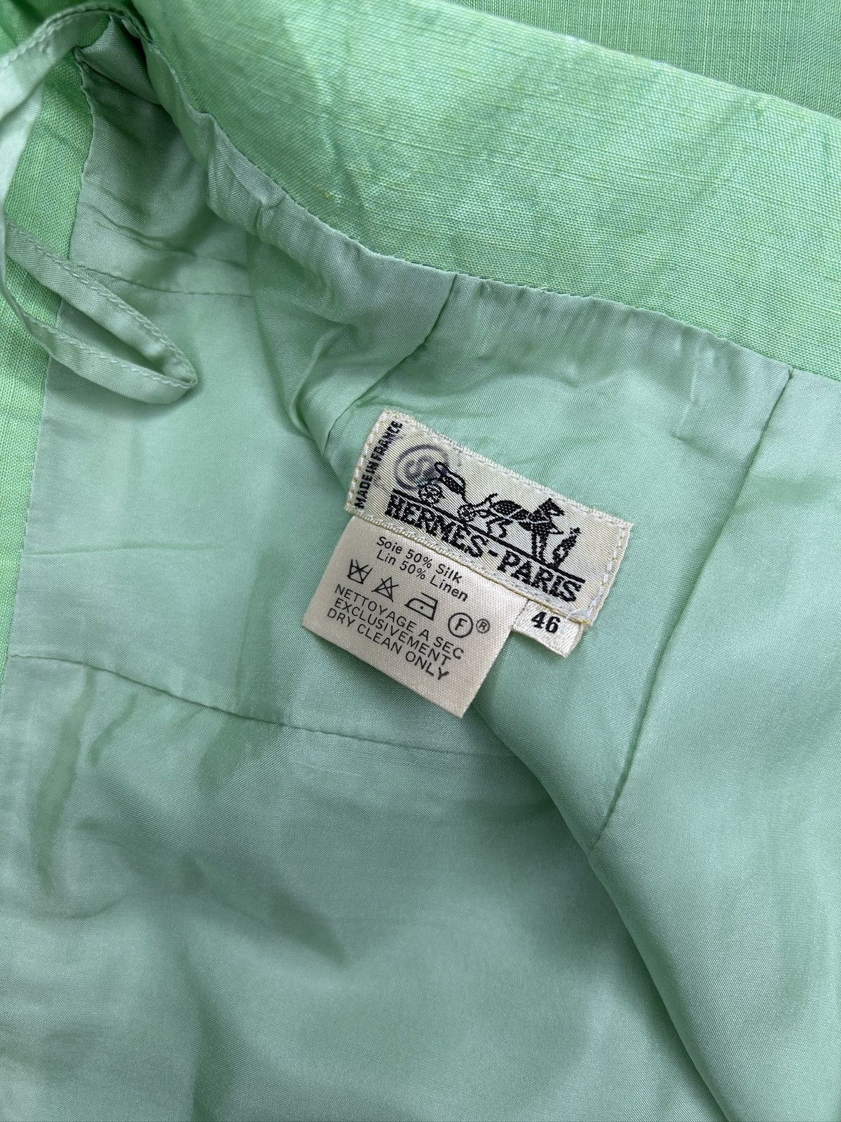 Hermes 90s Silk/Linen Skirt Size 34" / US 12 / IT 48 - 10 Thumbnail