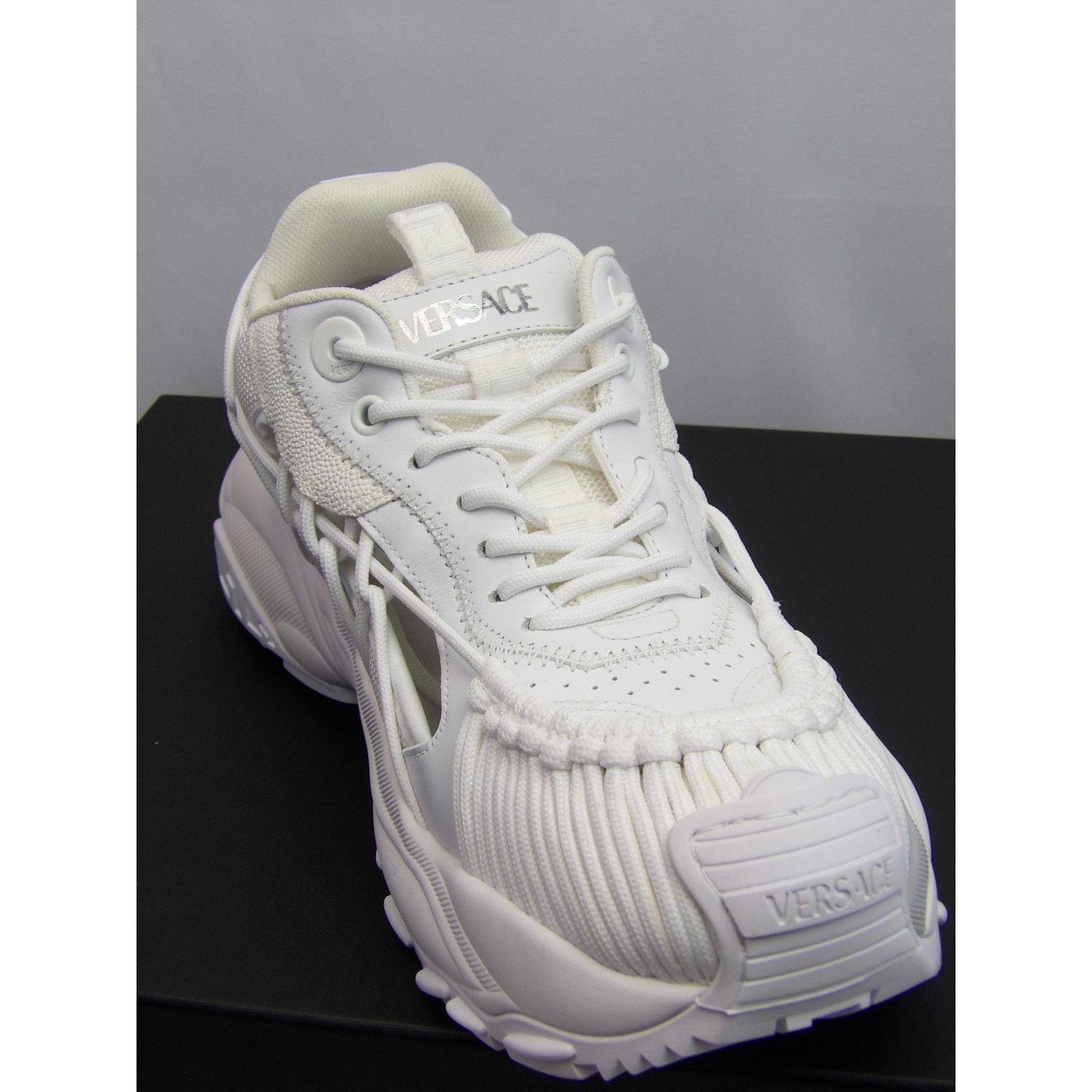 Versace VERSACE MERCURY WHITE LEATHER TOP PLATFORM SNEAKERS 43 10 IT Size US 10 / EU 43 - 3 Thumbnail