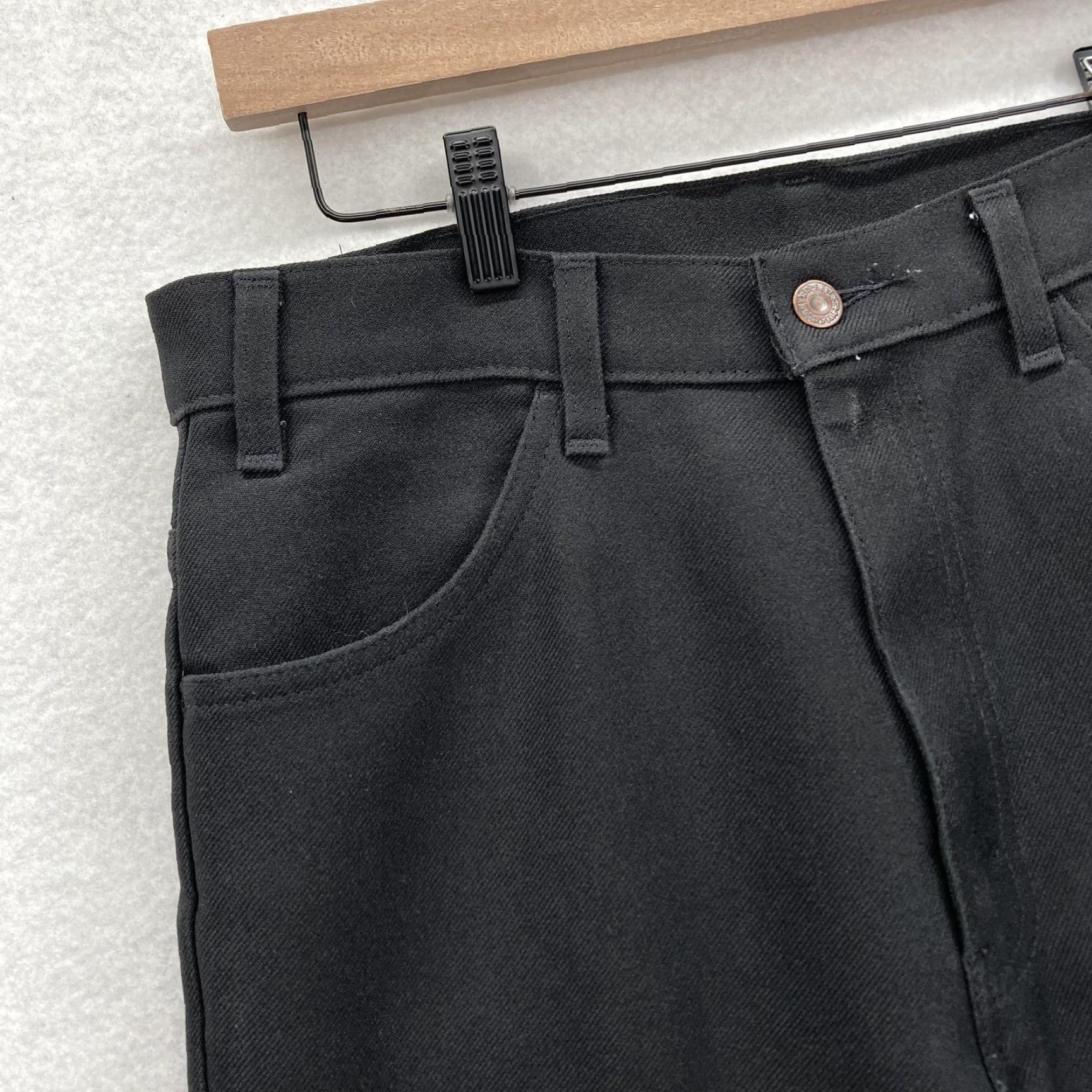 Levi's VINTAGE Levi's Pants Mens 34x25 Black Twill Zip Fly Dacron Polyester Pants Size US 34 / EU 50 - 3 Thumbnail