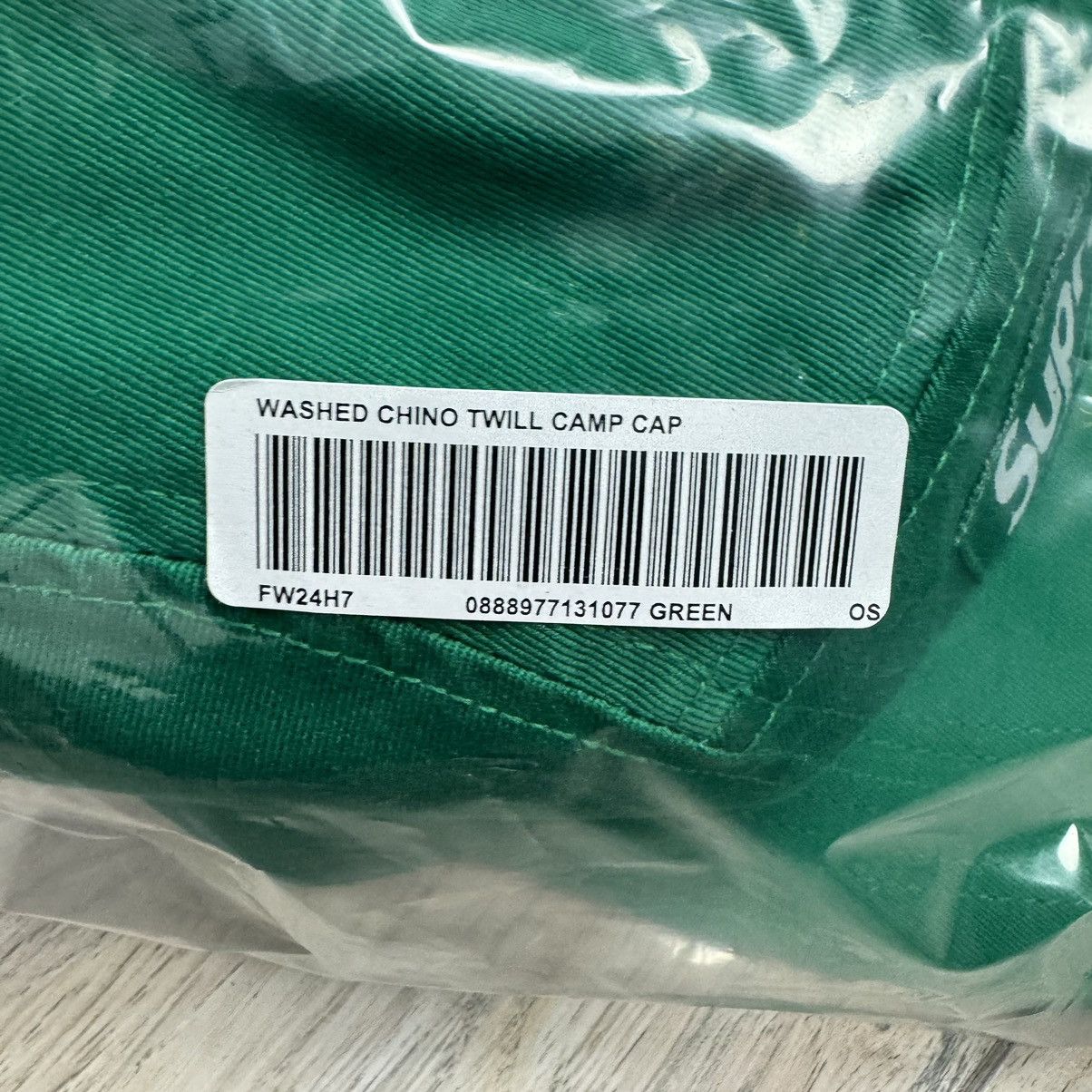 Hypebeast Supreme Washed Chino Twill Camp Cap Green FW24 Deadstock Size ONE SIZE - 4 Thumbnail