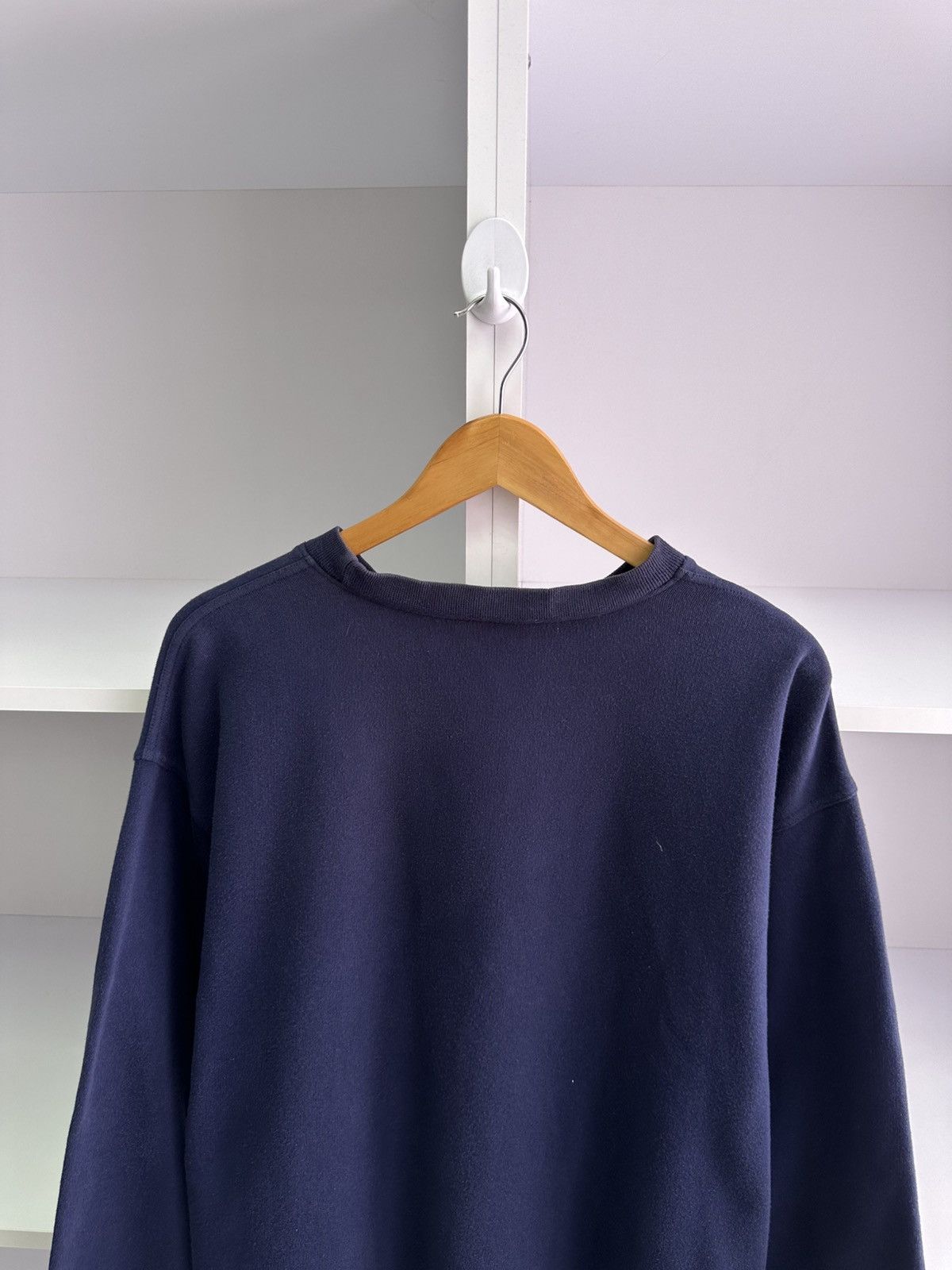 Adidas × Vintage Vintage Adidas Big Logo 90s Navy Sweatshirt Size US L / EU 52-54 / 3 - 12 Thumbnail