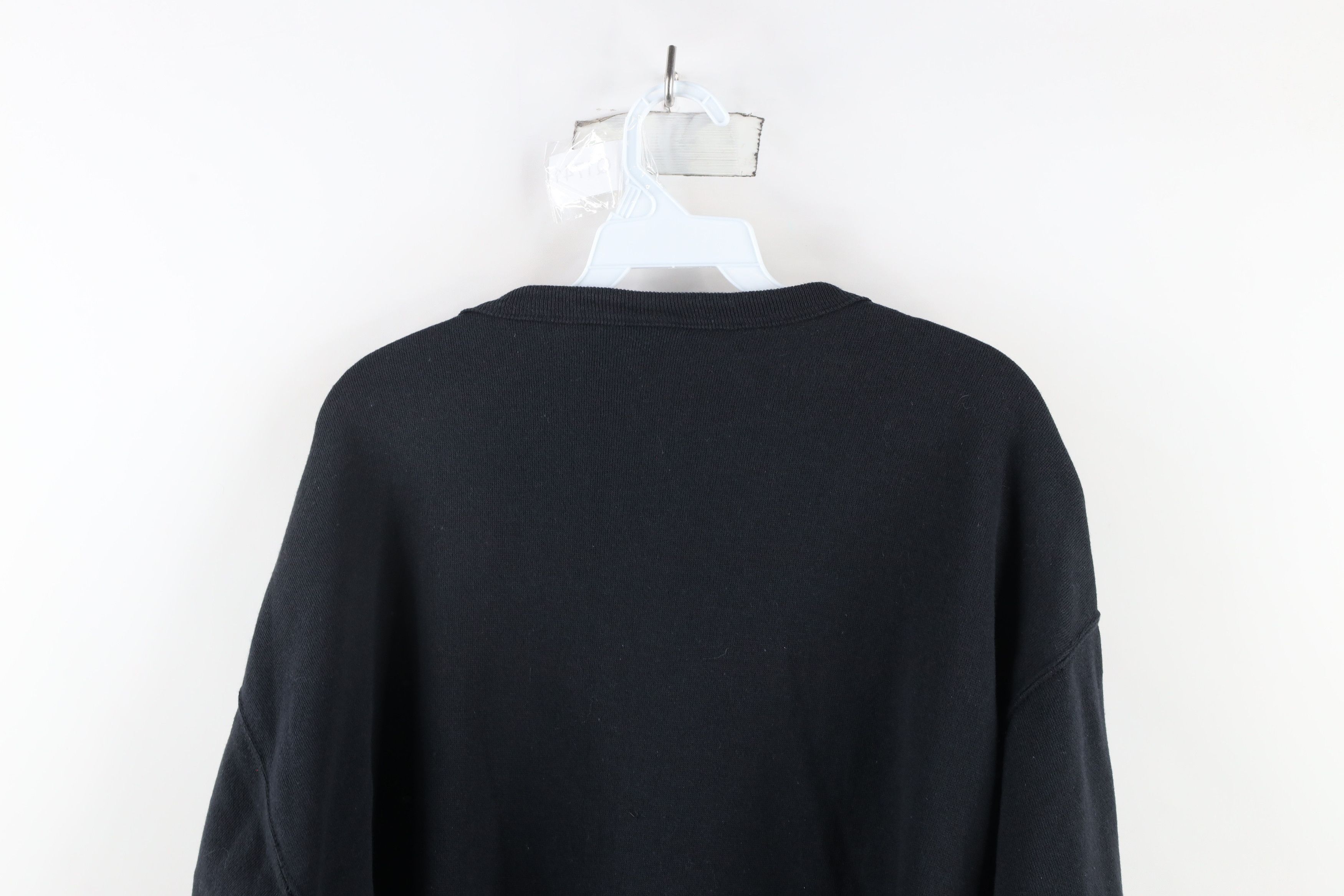 Vintage Vintage 90s Streetwear Button Cardigan Sweatshirt Black USA Size XL / US 12-14 / IT 48-50 - 8 Thumbnail