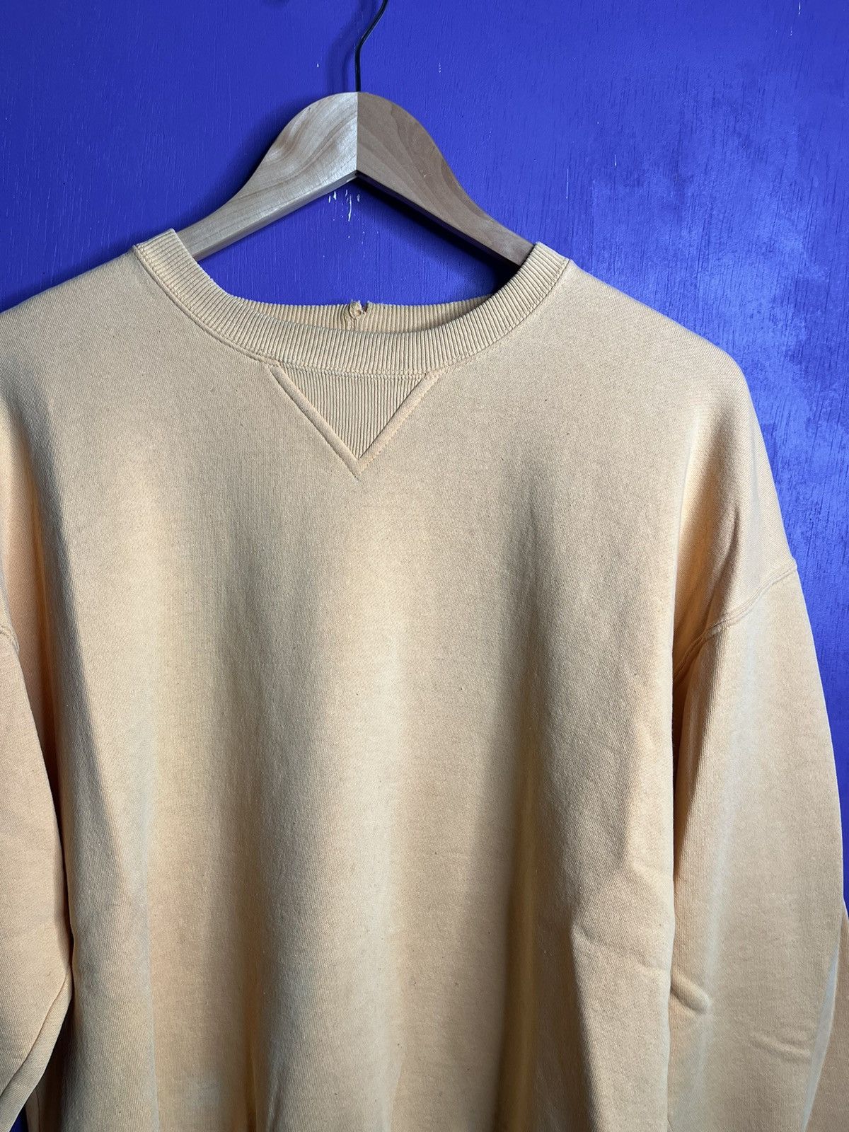Gap × Vintage Vintage 90s GAP faded yellow blank sweatshirt Size US M / EU 48-50 / 2 - 3 Thumbnail